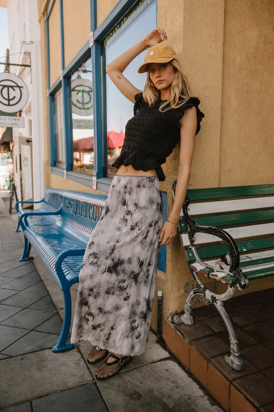 Chandler Abstract Maxi Skirt in Grey - FINAL SALE - Image 6