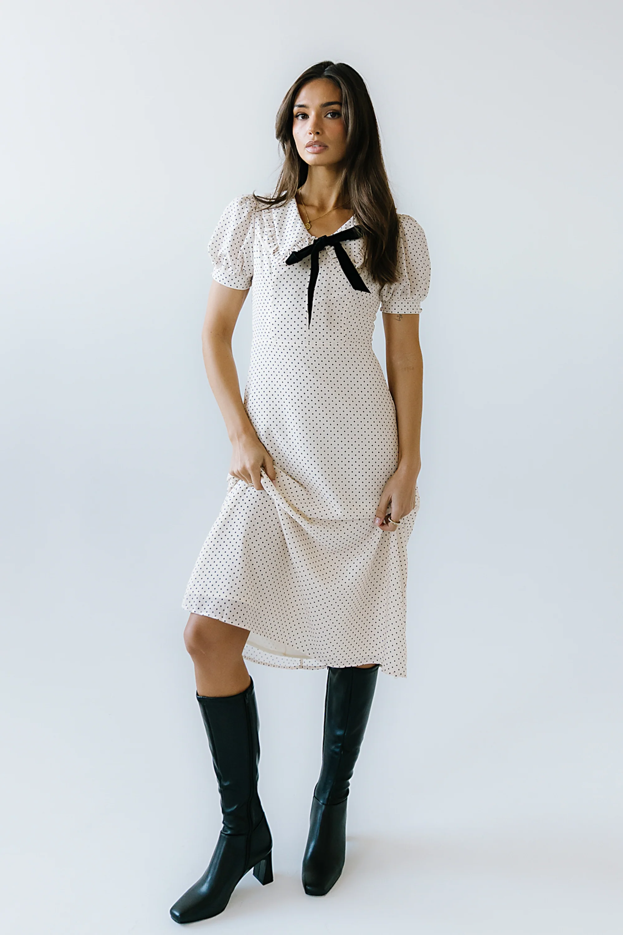 Chloe Polka Dot Midi Dress - FINAL SALE - Image 3