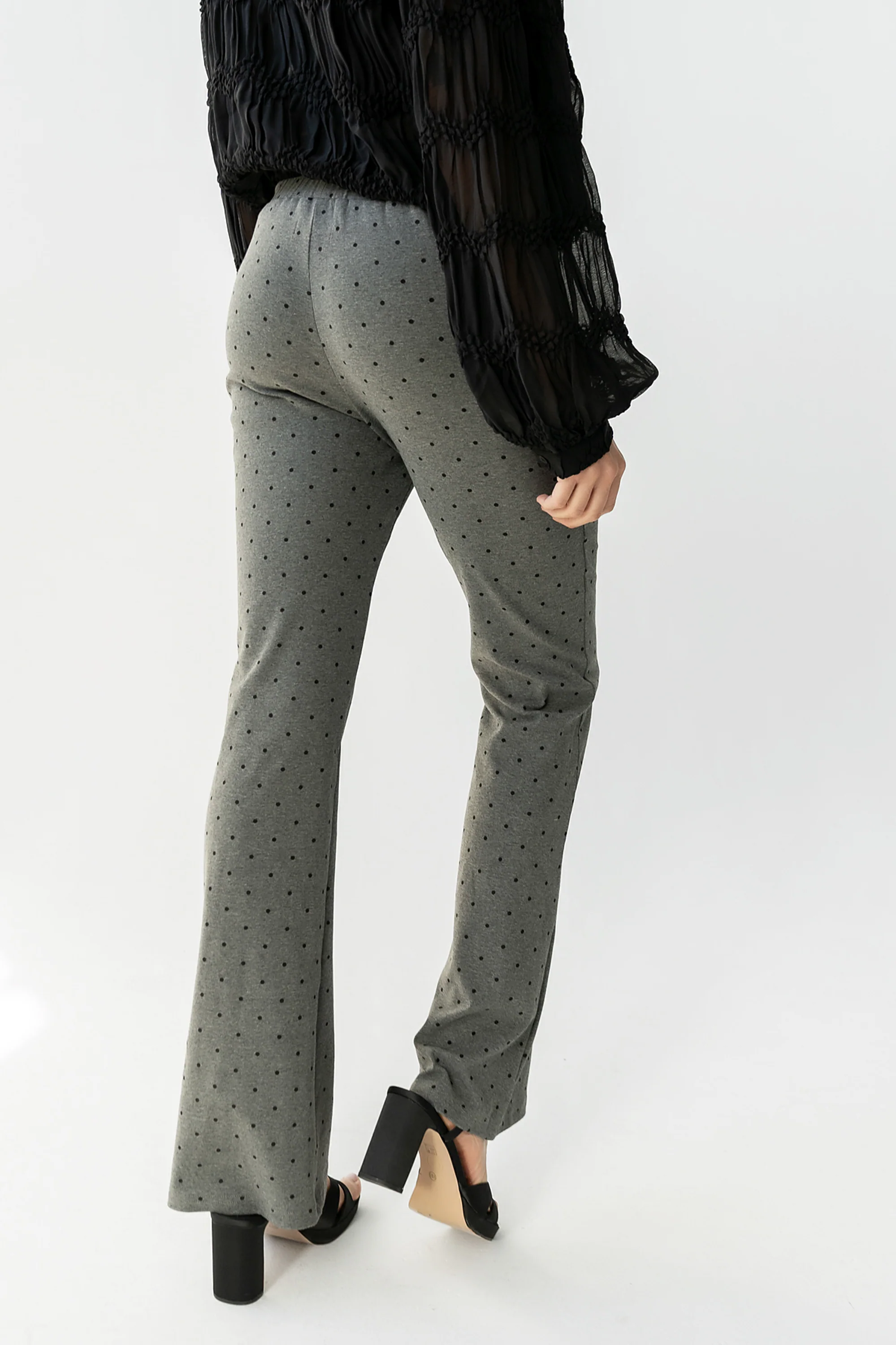Chloe Polka Dot Pants in Charcoal - FINAL SALE - Image 2