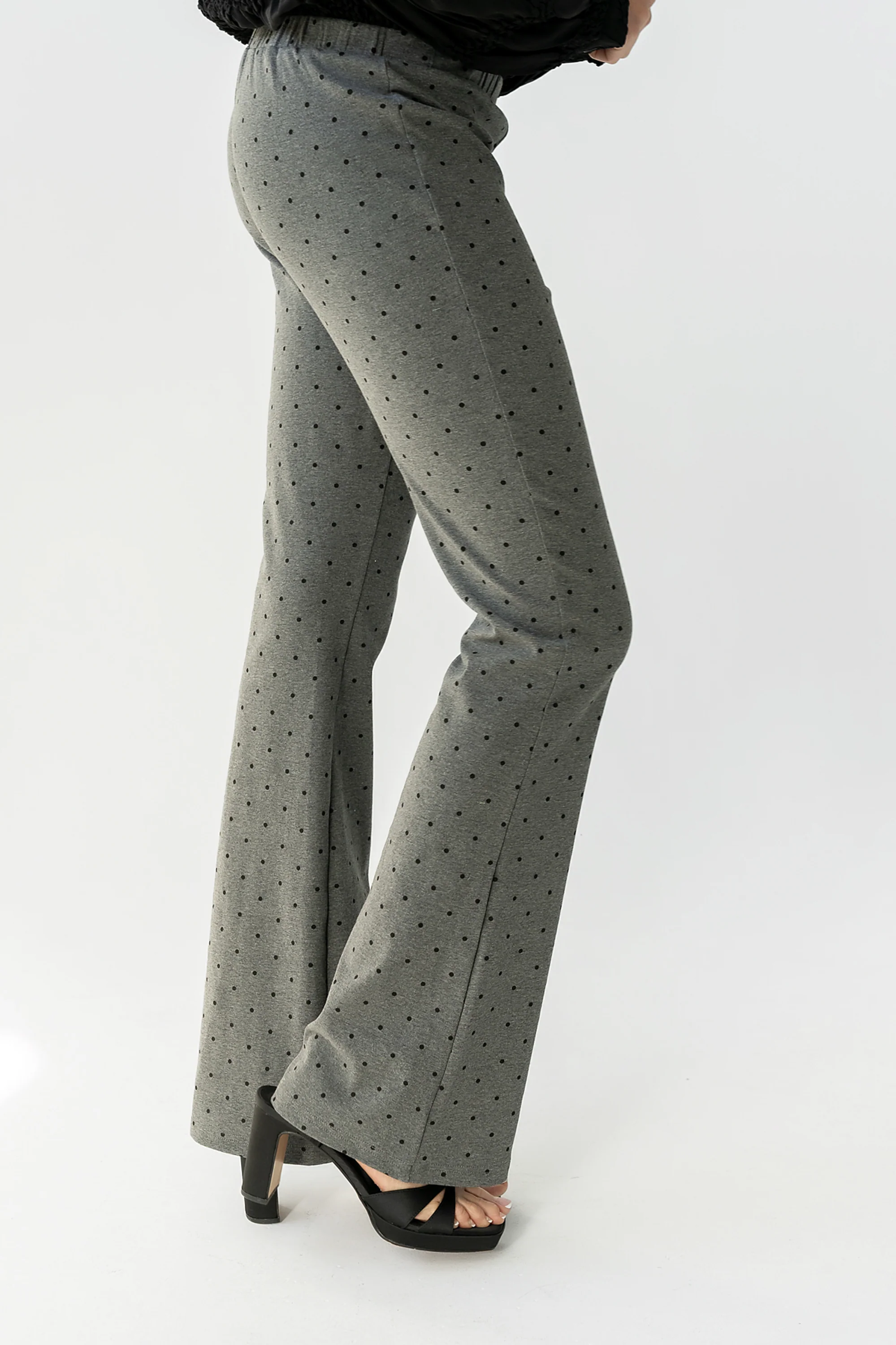 Chloe Polka Dot Pants in Charcoal - FINAL SALE - Image 4