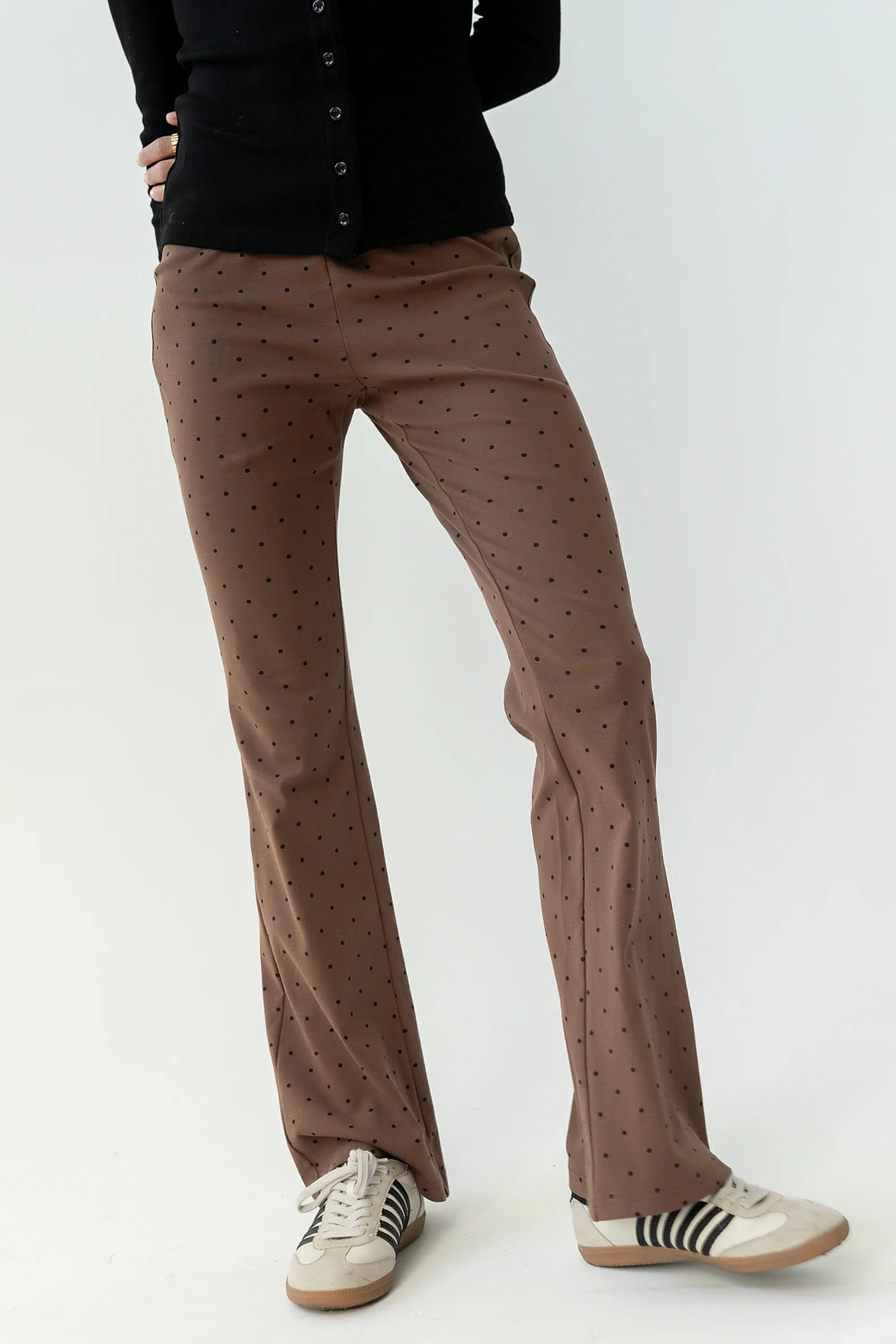 Chloe Polka Dot Pants in Brown - FINAL SALE - Image 2