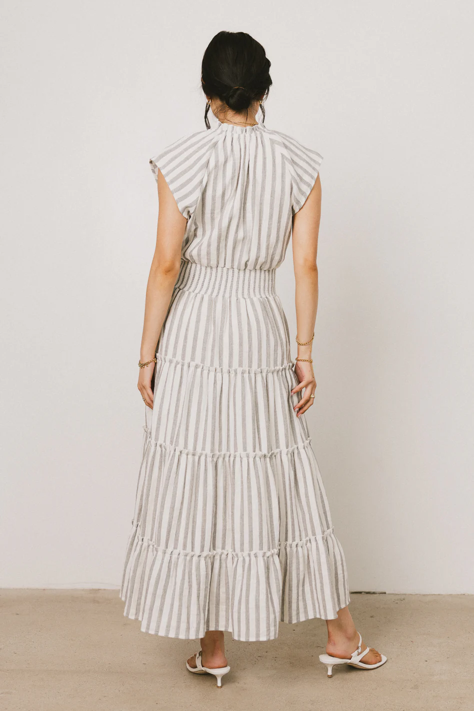 Claire Striped Maxi Dress in Indigo - Image 8