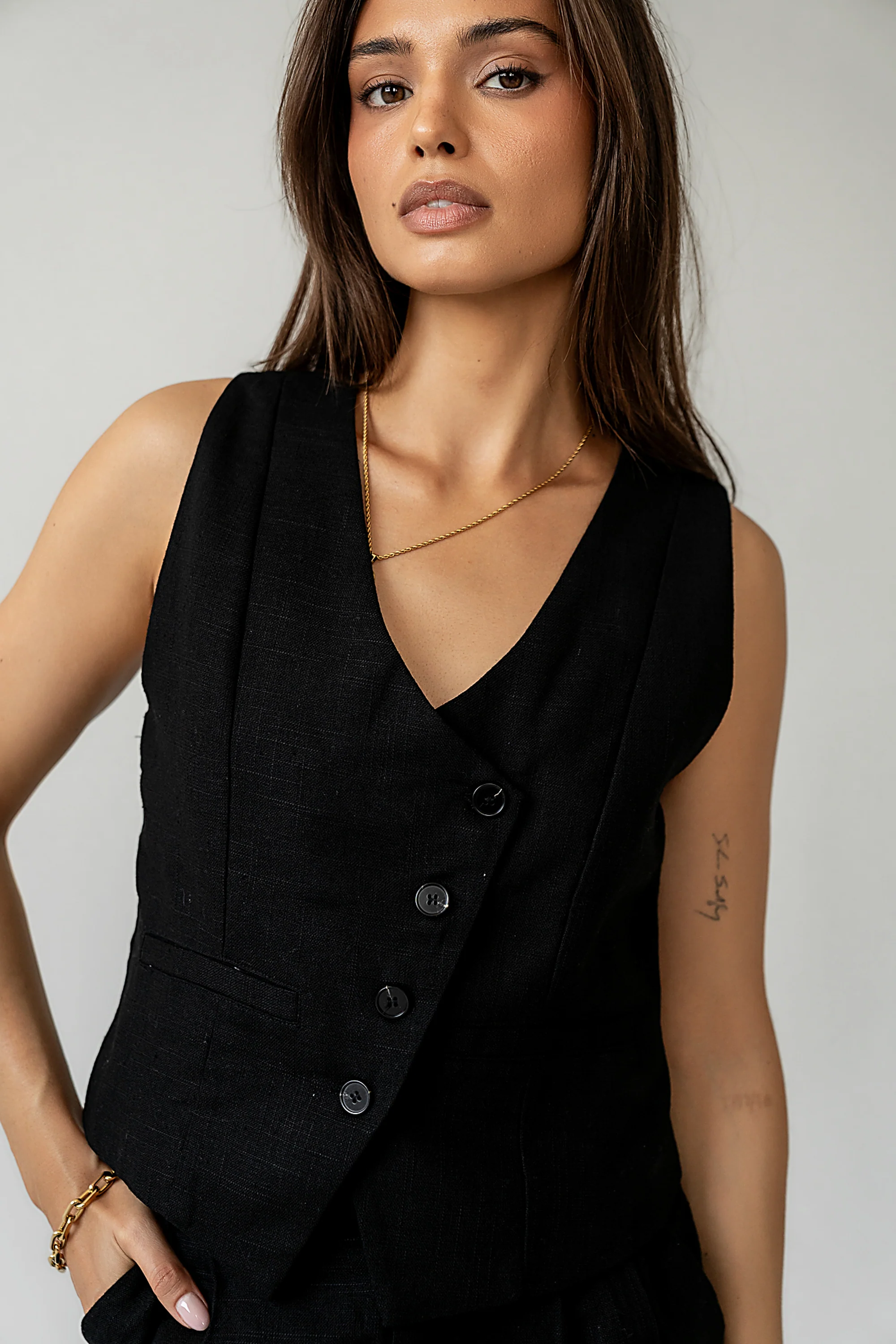 Clara Button Up Vest - FINAL SALE - Image 8