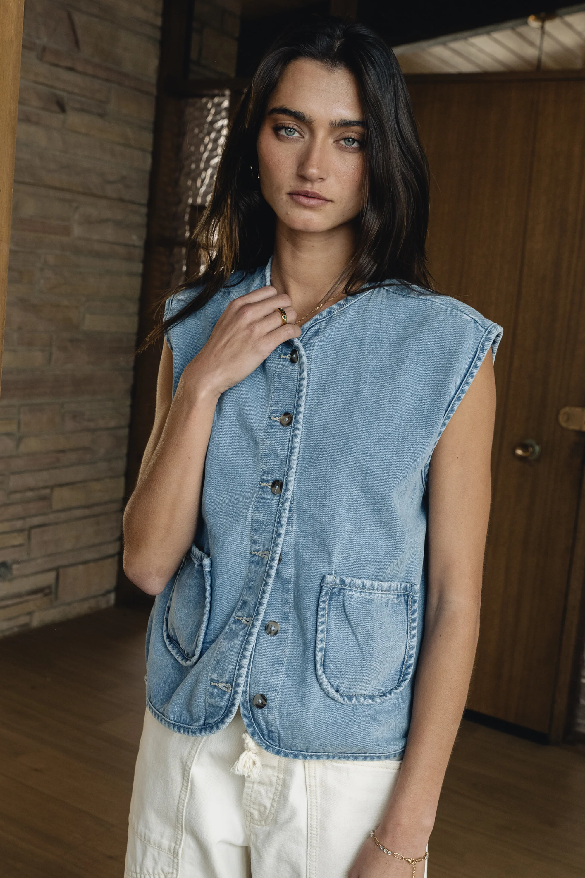 Clara Denim Vest - FINAL SALE - Image 4