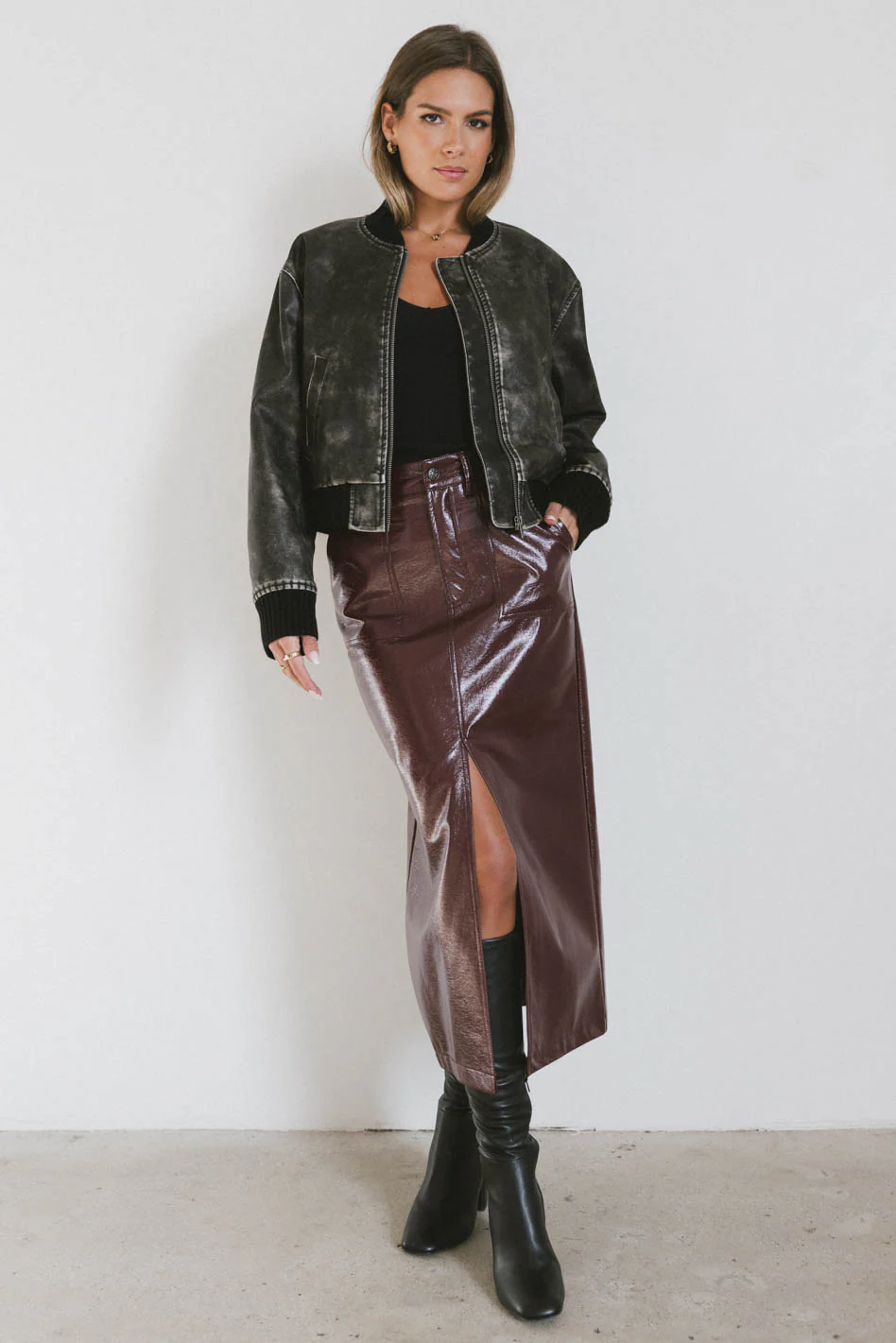 Clarissa Bomber Jacket in Black - FINAL SALE