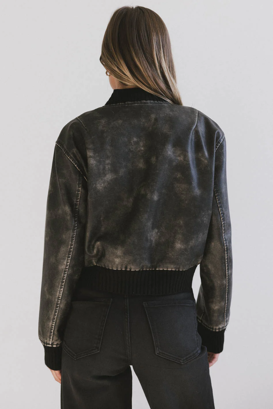Clarissa Bomber Jacket in Black - FINAL SALE - Image 3