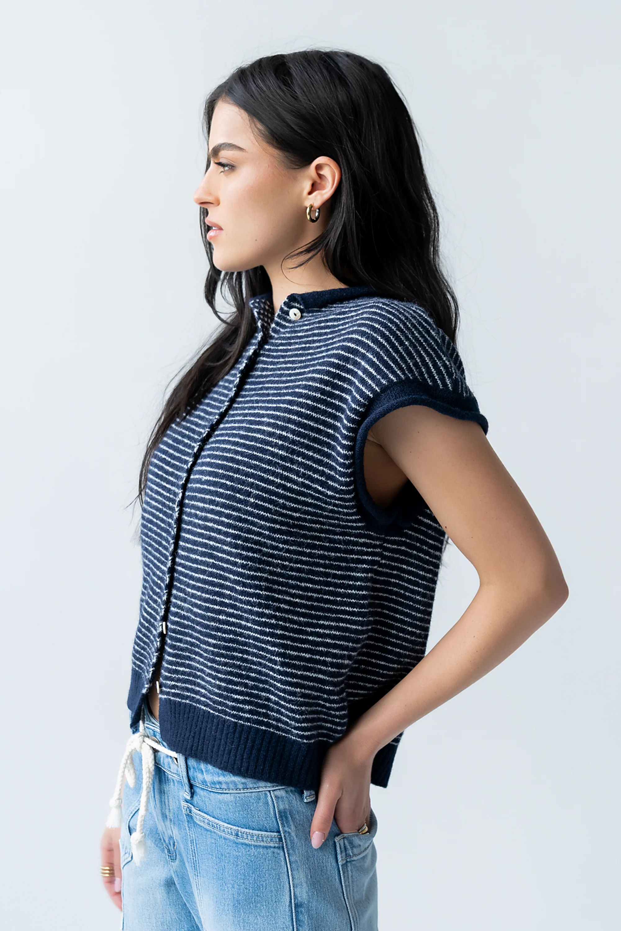 Clark Cardigan in Navy - FINAL SALE - Image 4