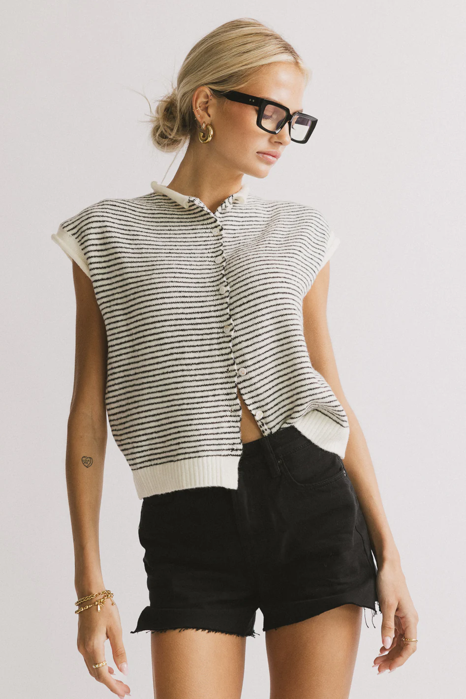 Clark Cardigan in White - FINAL SALE - Image 2