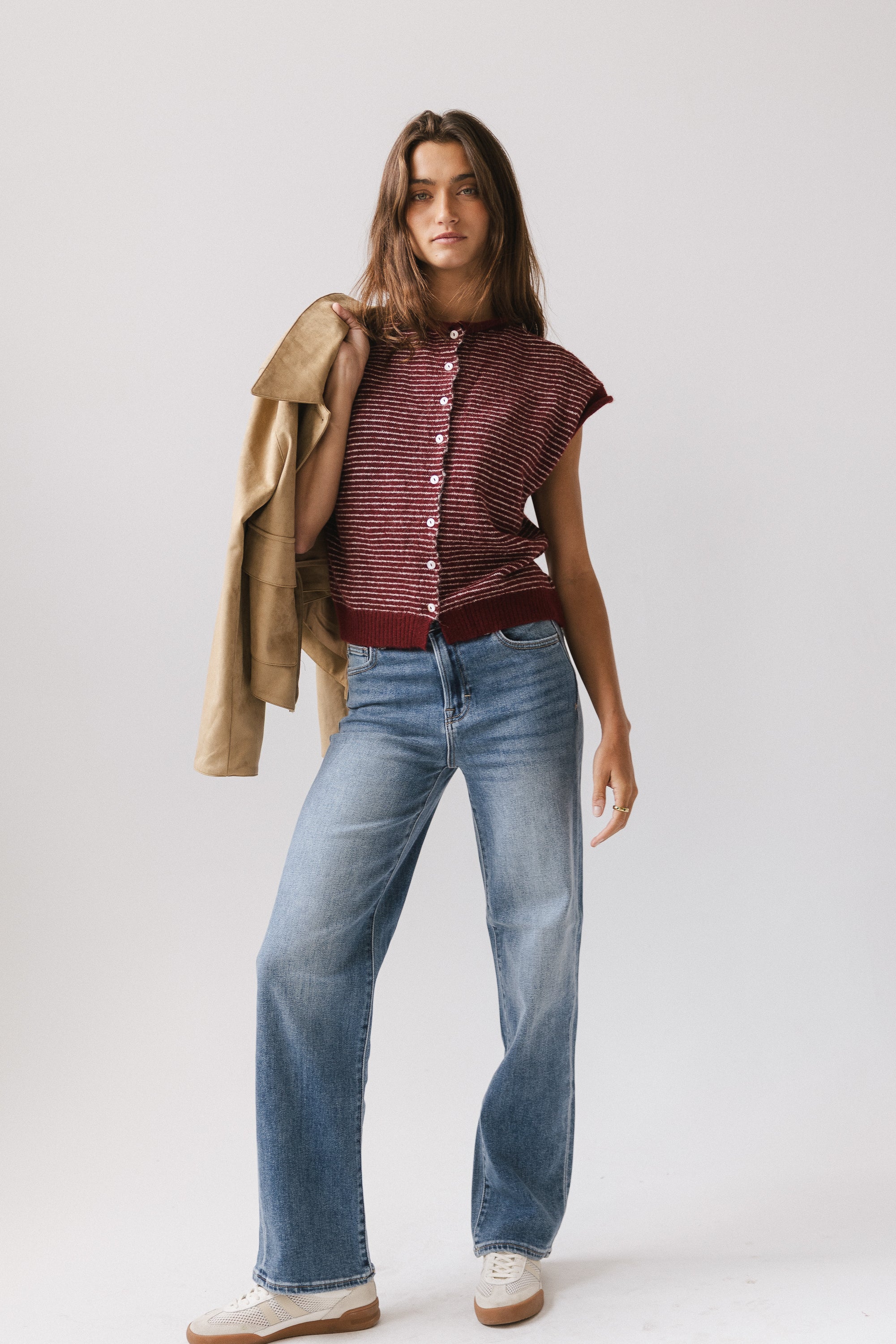 Clark Cardigan in Wine - FINAL SALE - Image 3