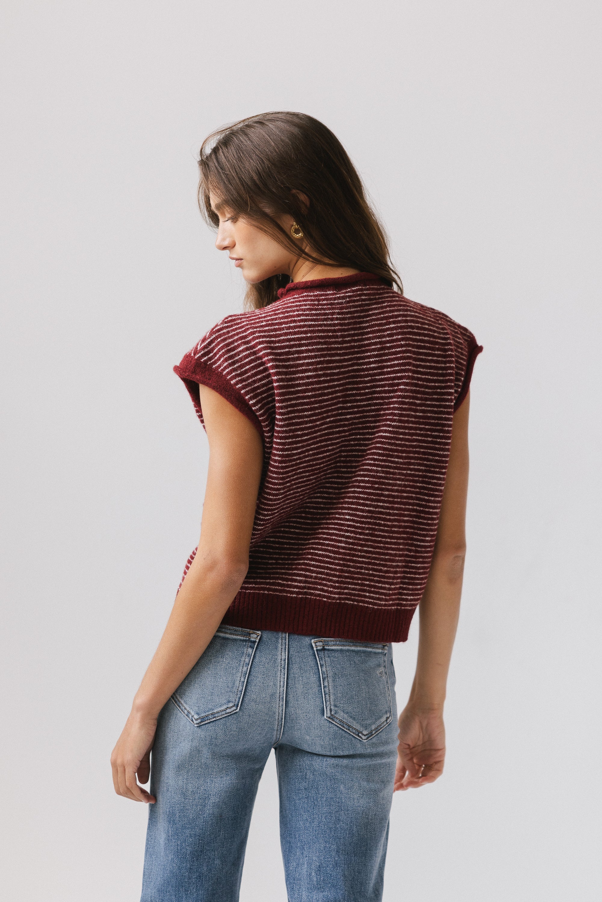 Clark Cardigan in Wine - FINAL SALE - Image 5