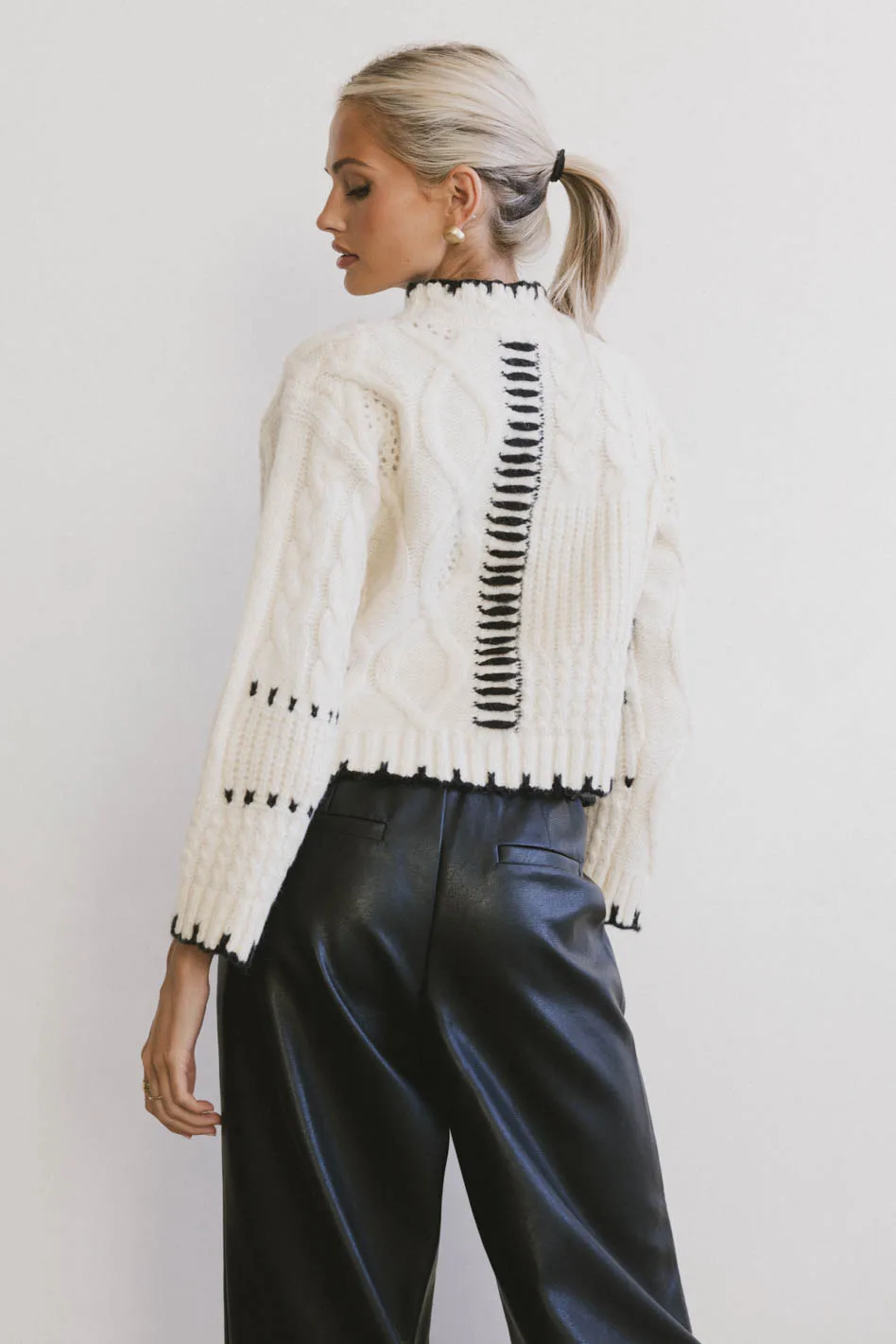 Cloe Cable Knit Sweater - FINAL SALE - Image 2