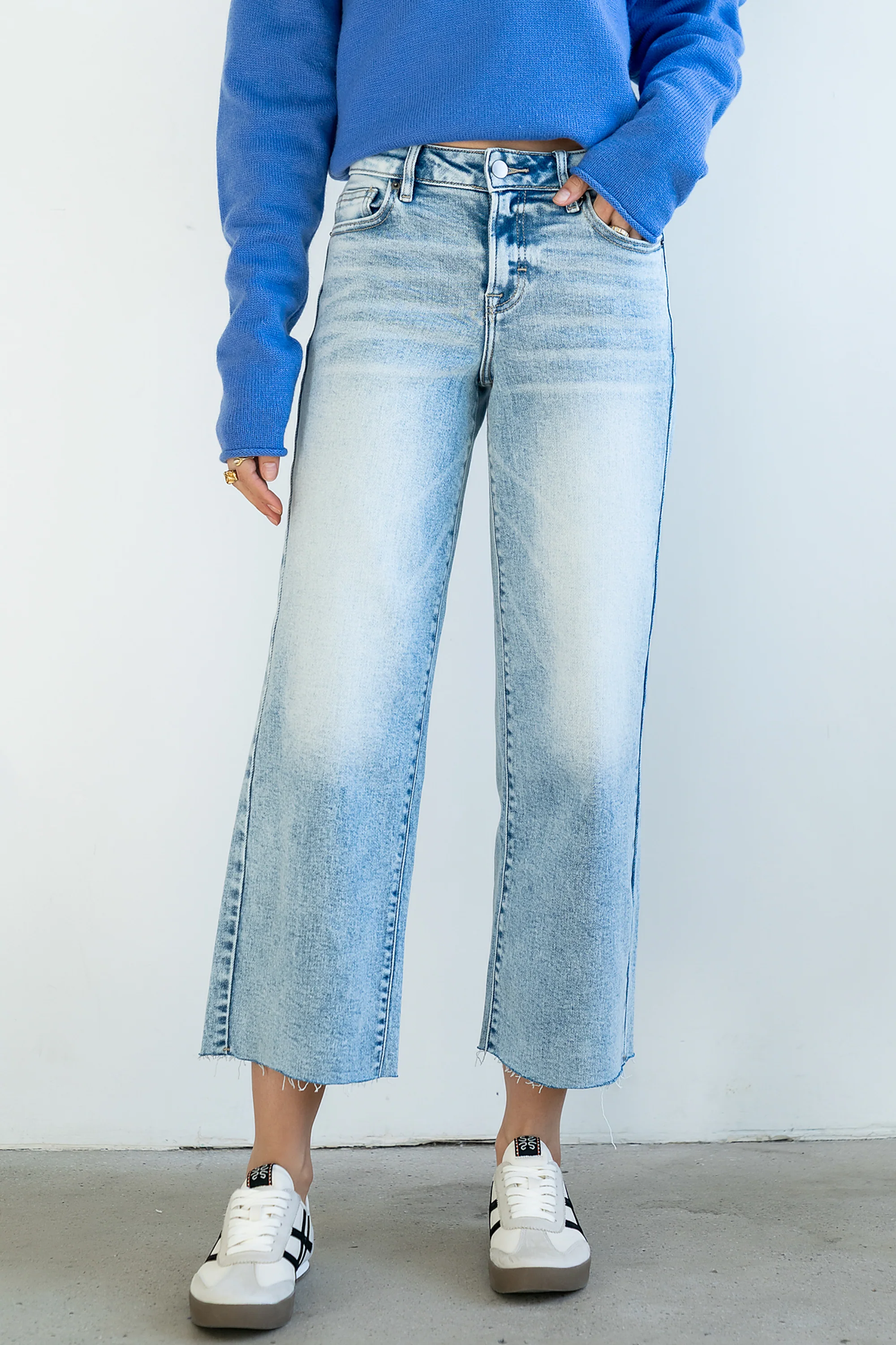 Colette Wide Leg Jeans in Light Wash - Image 6