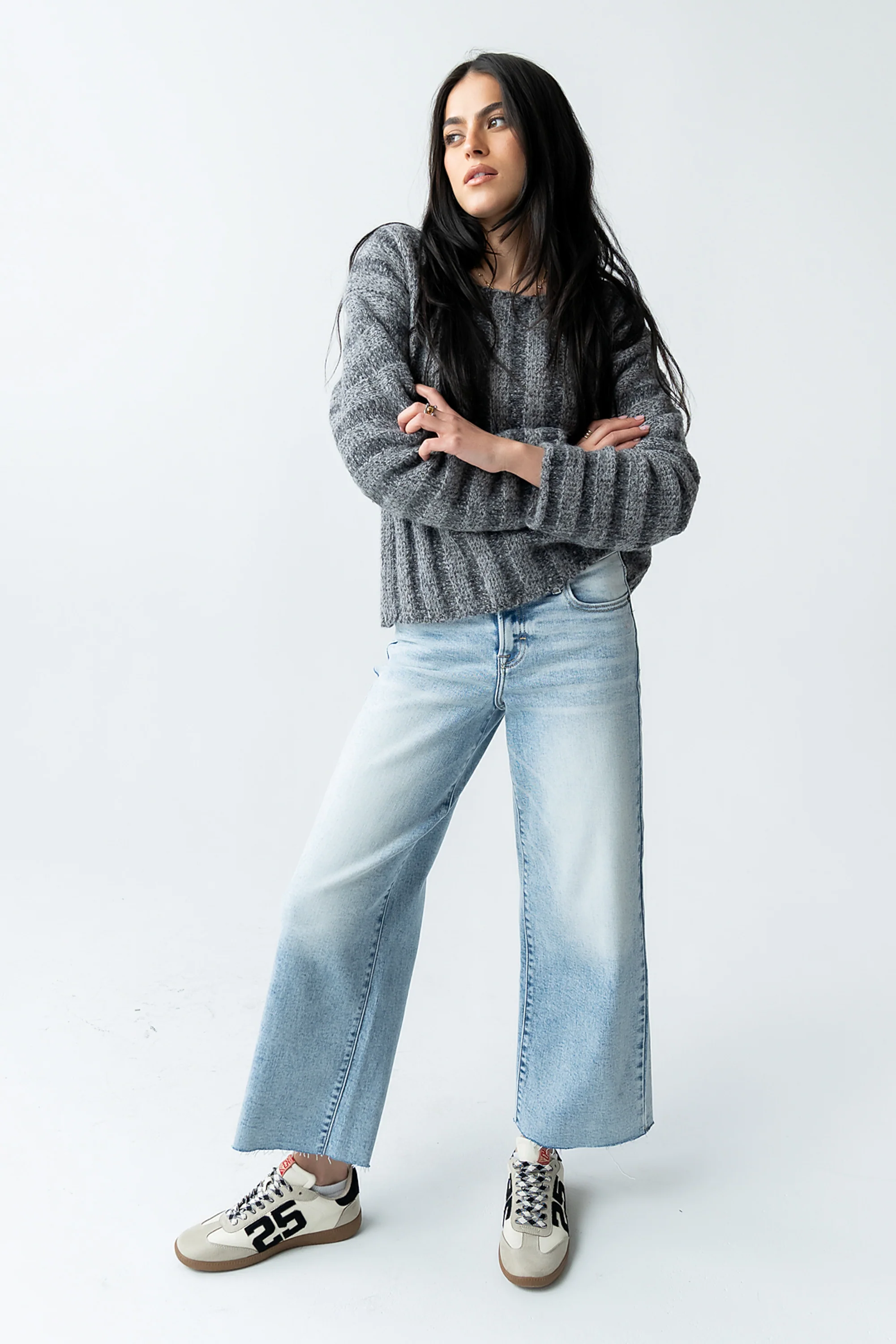 Colette Wide Leg Jeans in Light Wash - Image 9