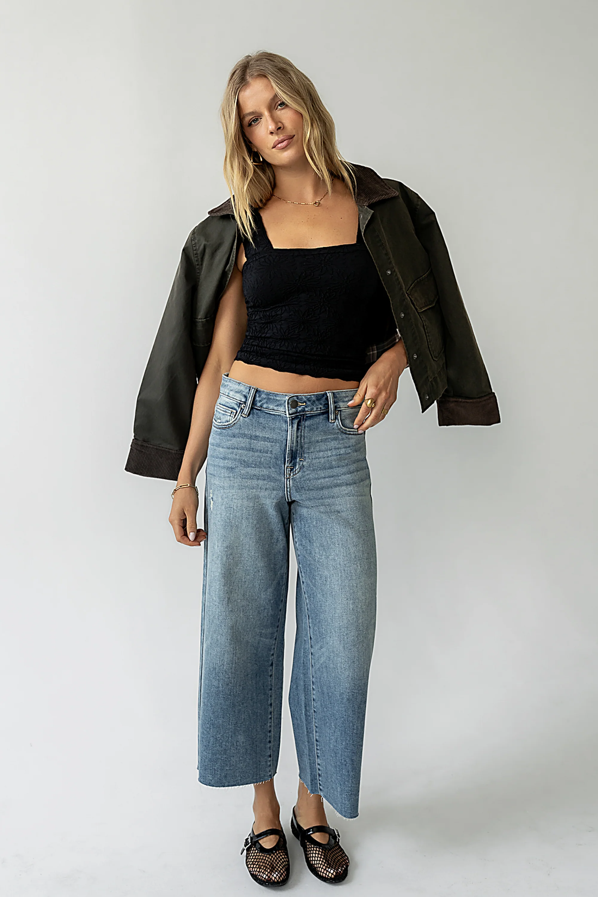 Colette Wide Leg Jeans in Vintage Medium Wash - Image 3
