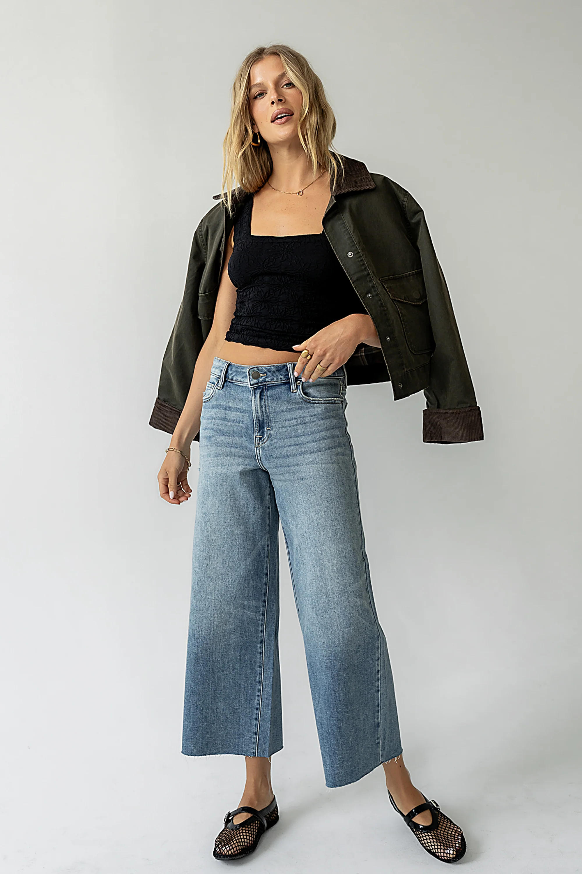 Colette Wide Leg Jeans in Vintage Medium Wash - Image 5