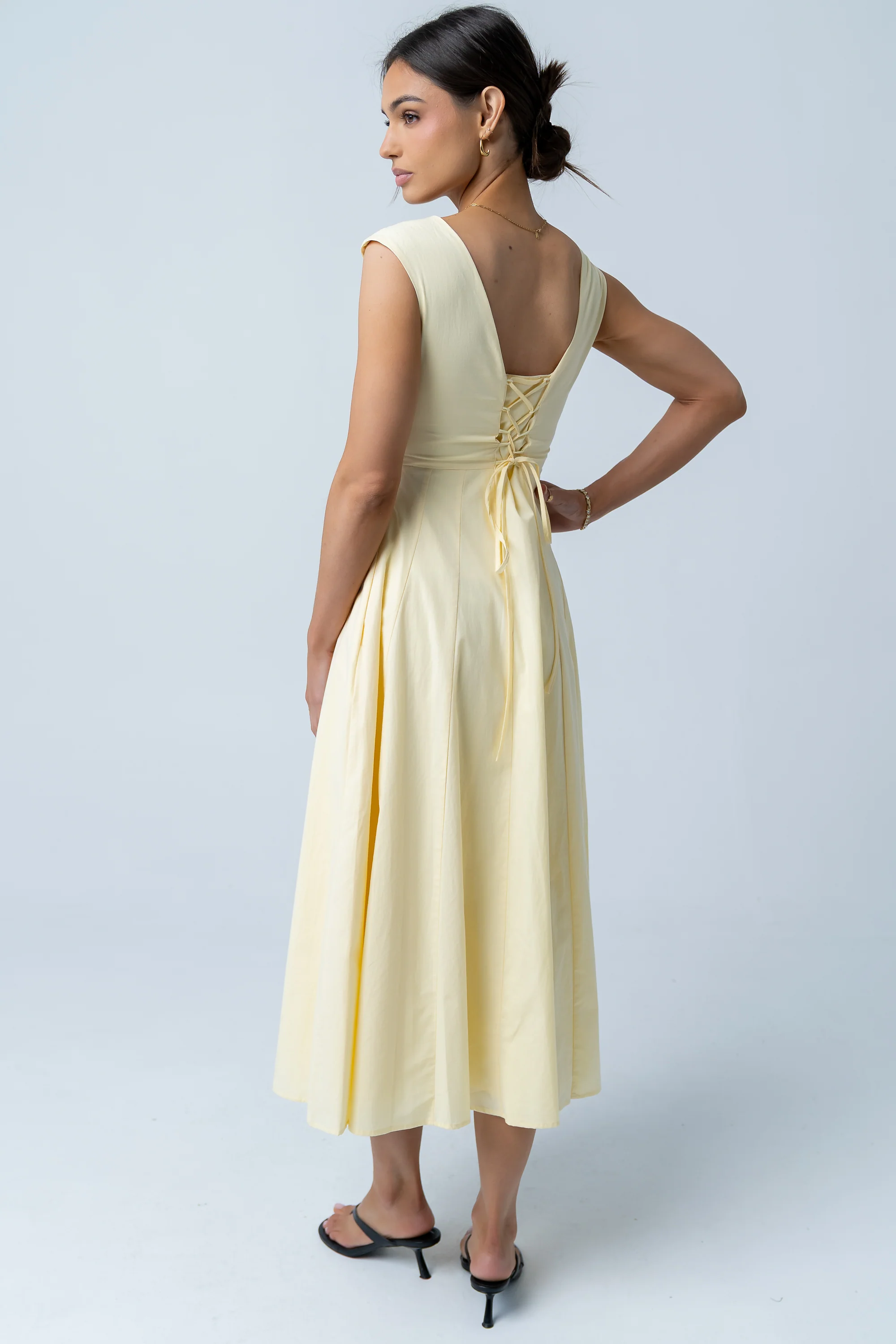Colin Midi Dress in Butter Yellow - Image 11