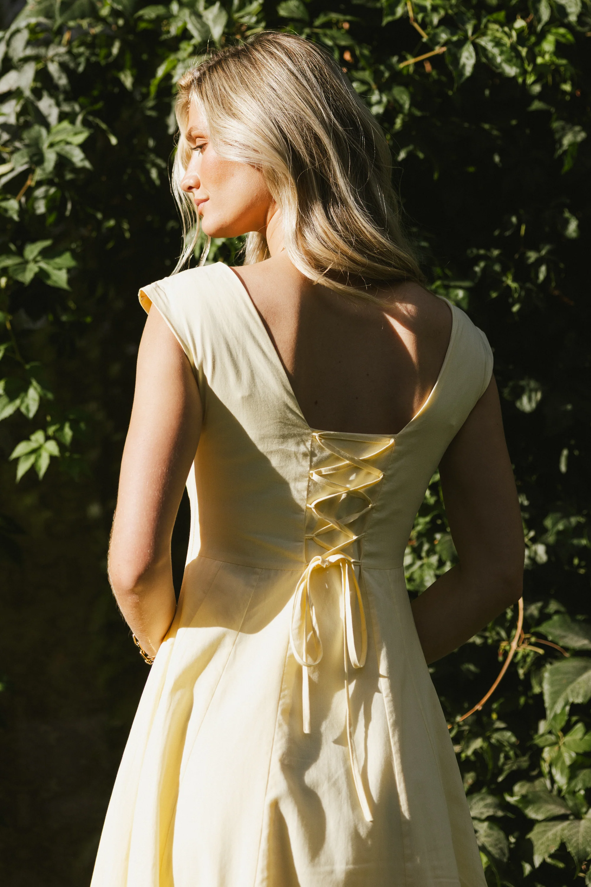 Colin Midi Dress in Butter Yellow - Image 8
