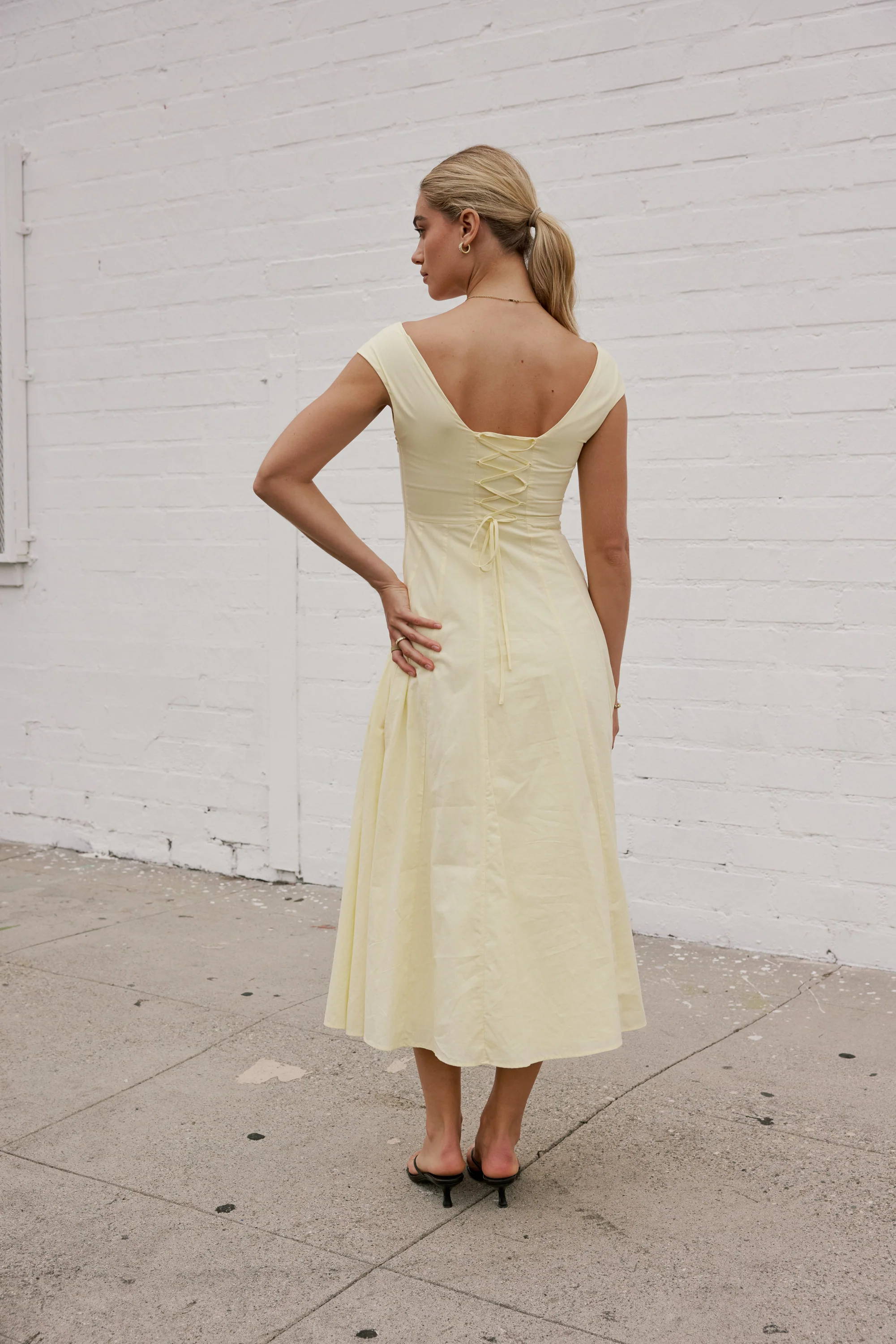 Colin Midi Dress in Butter Yellow - Image 9