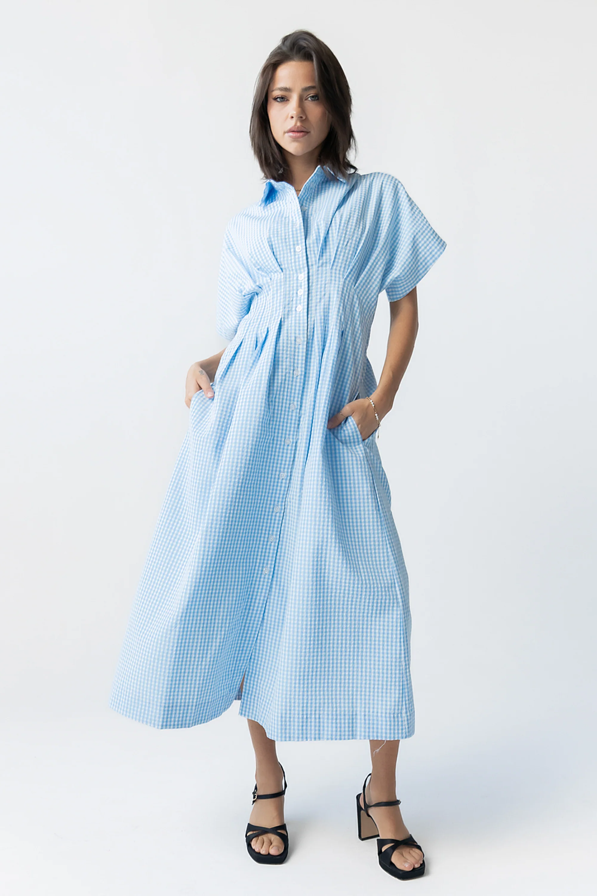 Collins Maxi Dress in Blue - Image 10