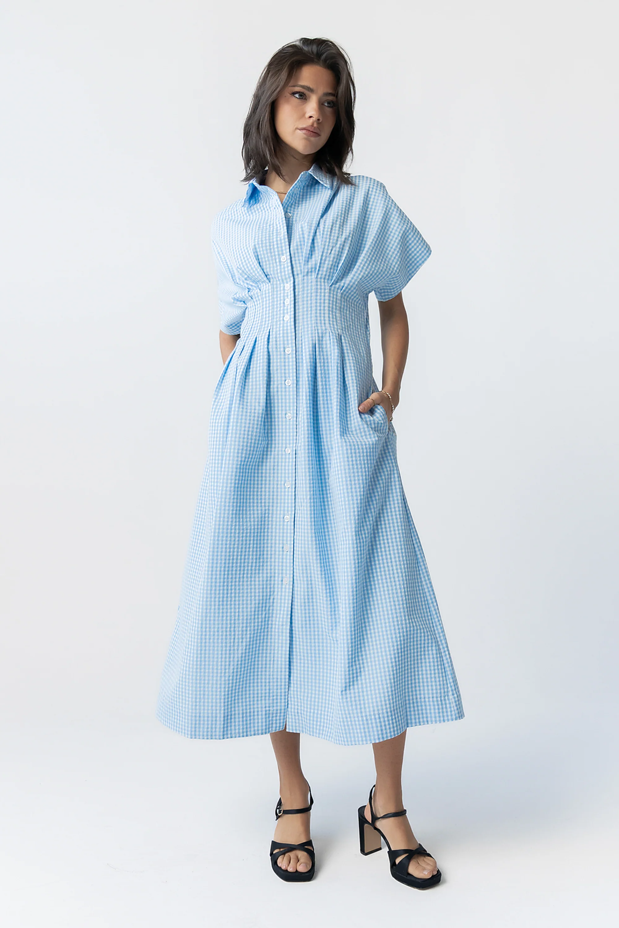 Collins Maxi Dress in Blue - Image 4