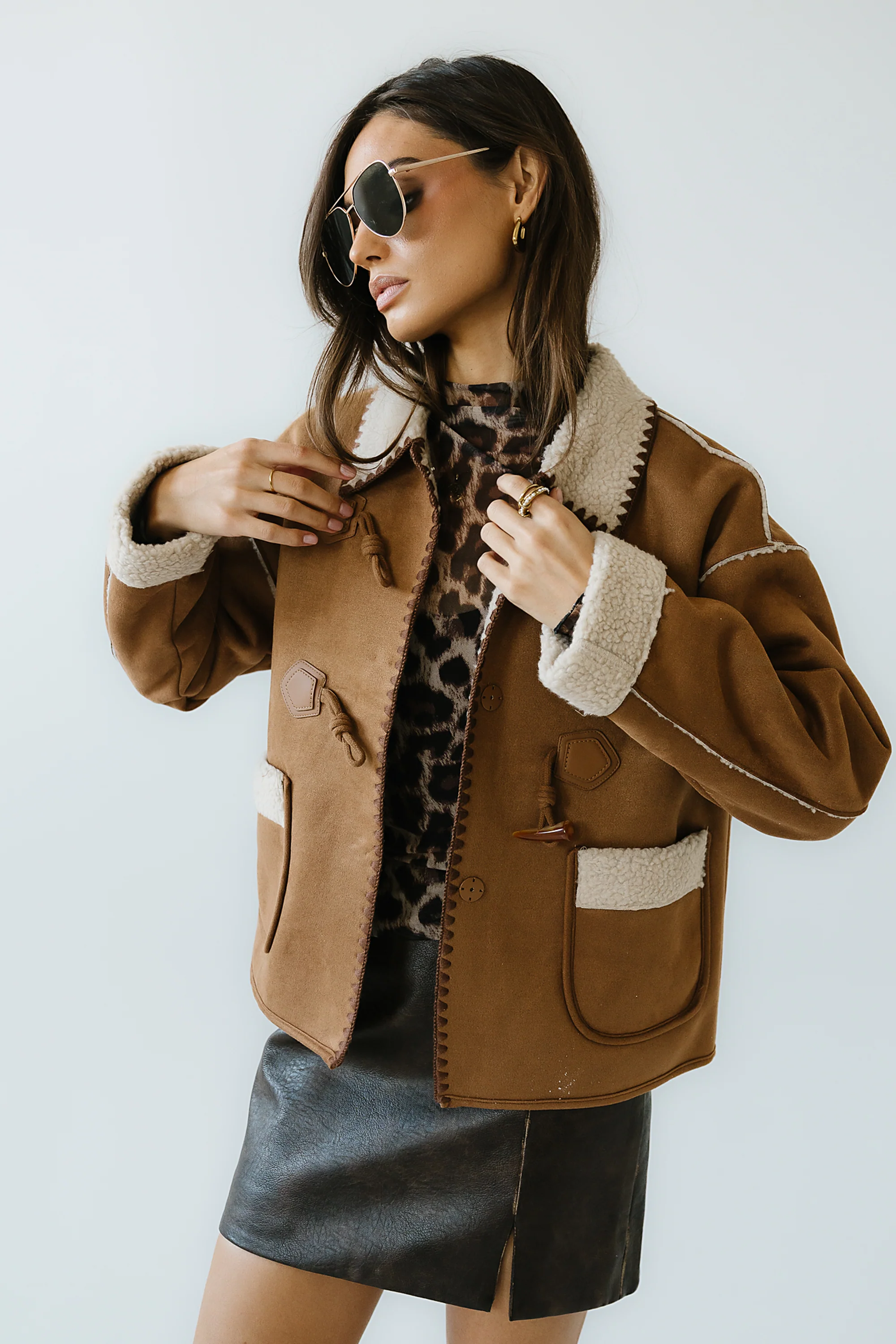 Collins Suede Jacket in Camel - FINAL SALE - Image 2