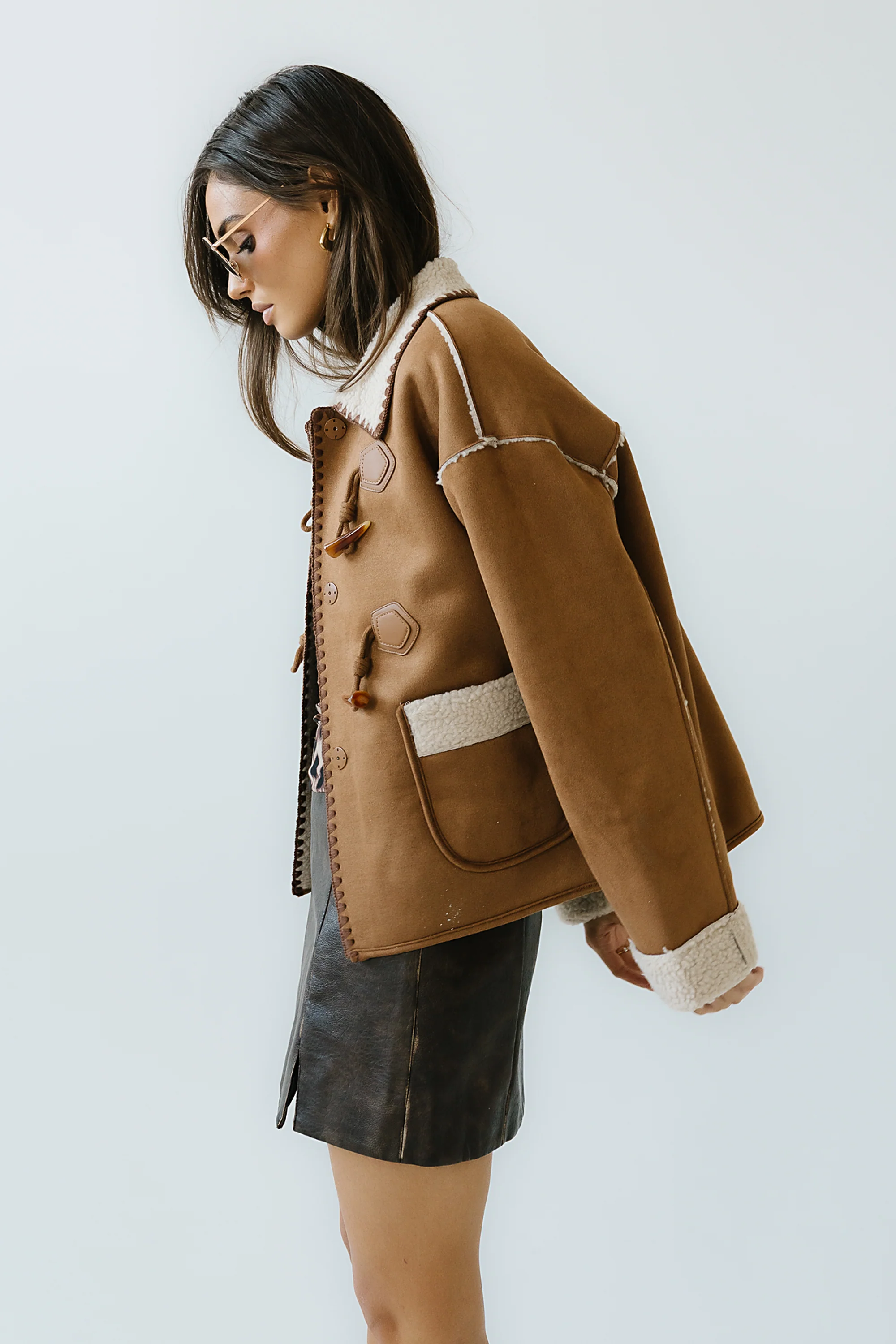 Collins Suede Jacket in Camel - FINAL SALE - Image 5