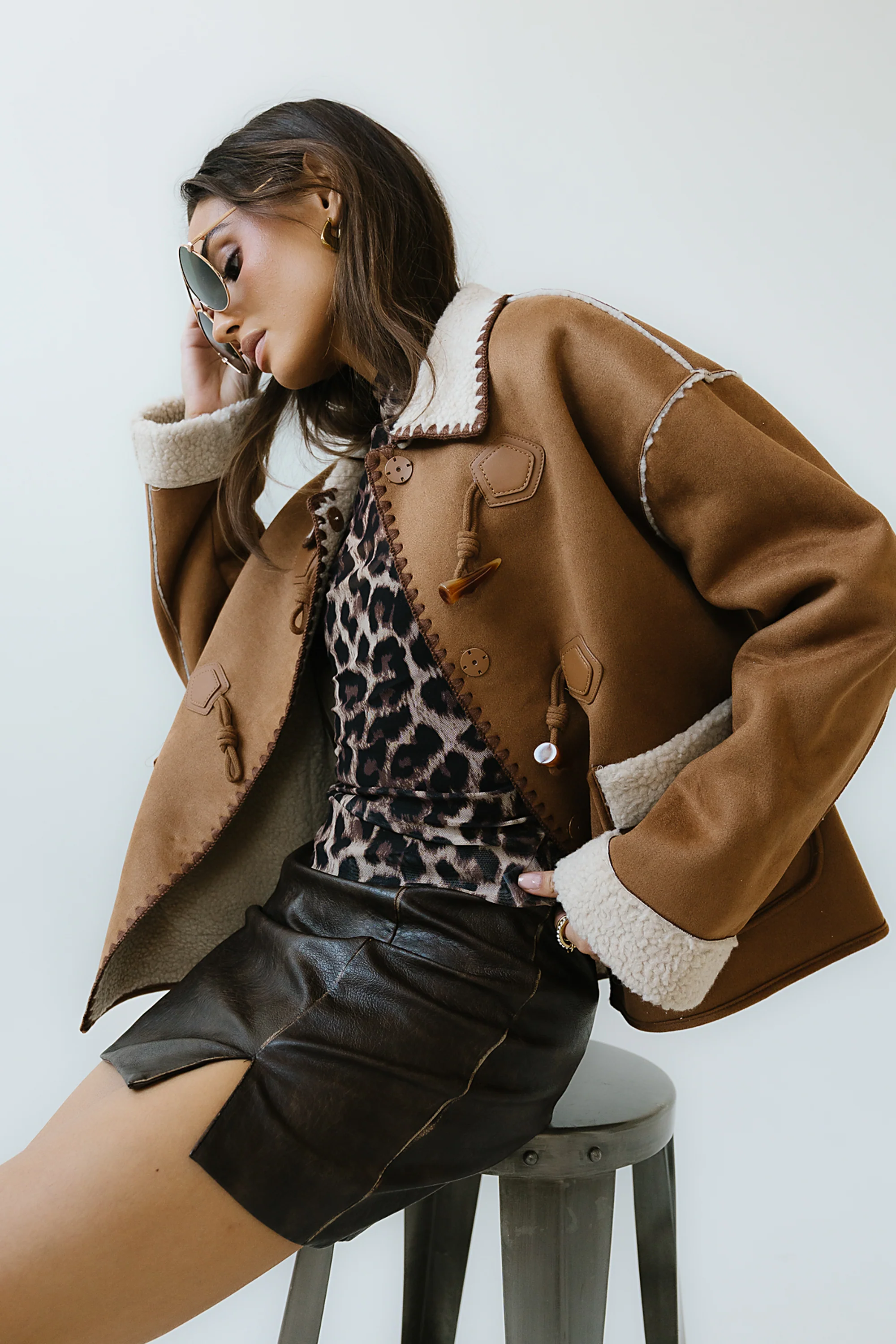 Collins Suede Jacket in Camel - FINAL SALE - Image 7