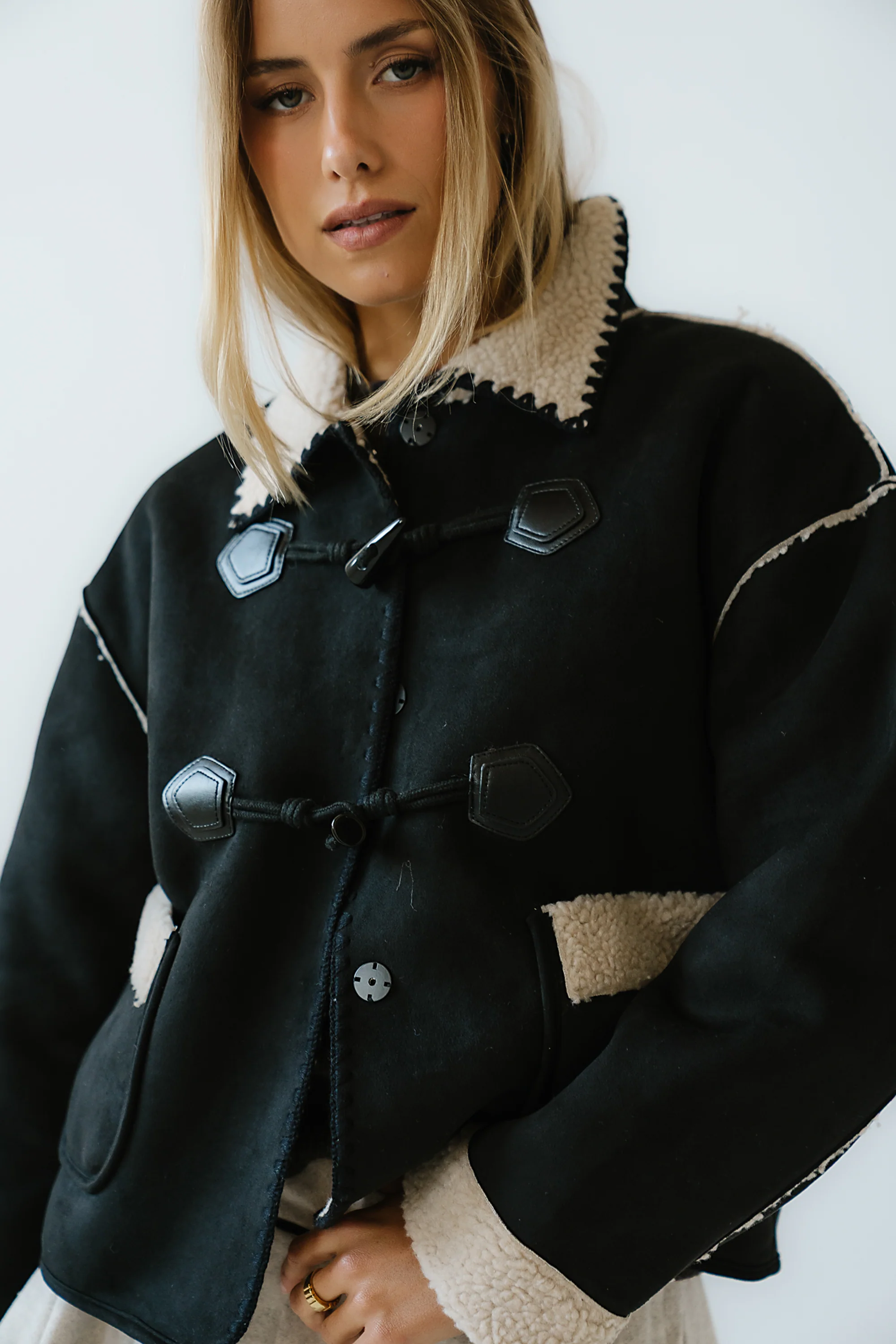 Collins Suede Jacket in Black - FINAL SALE - Image 3