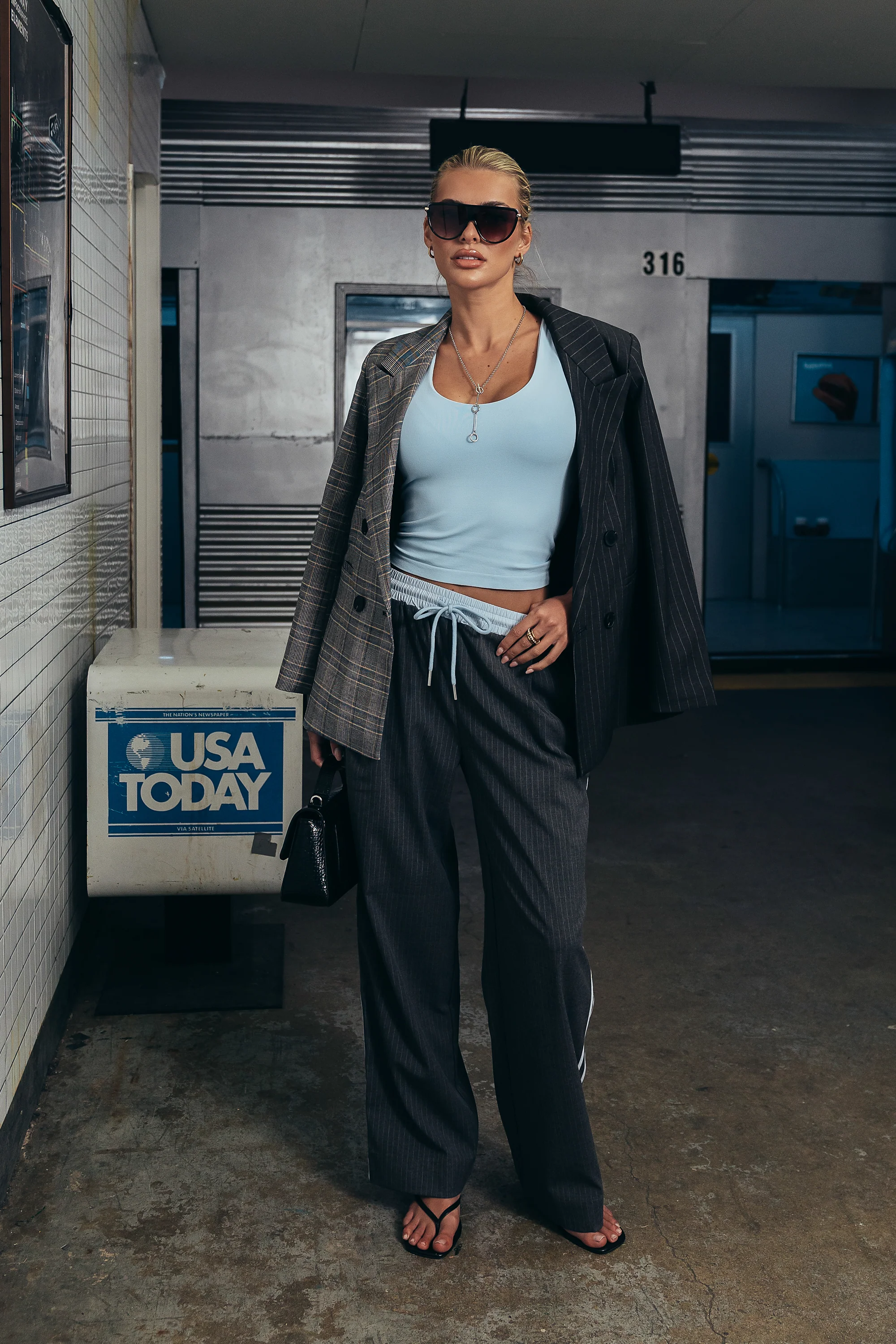 Connor Contrast Wide Leg Pants - Image 6