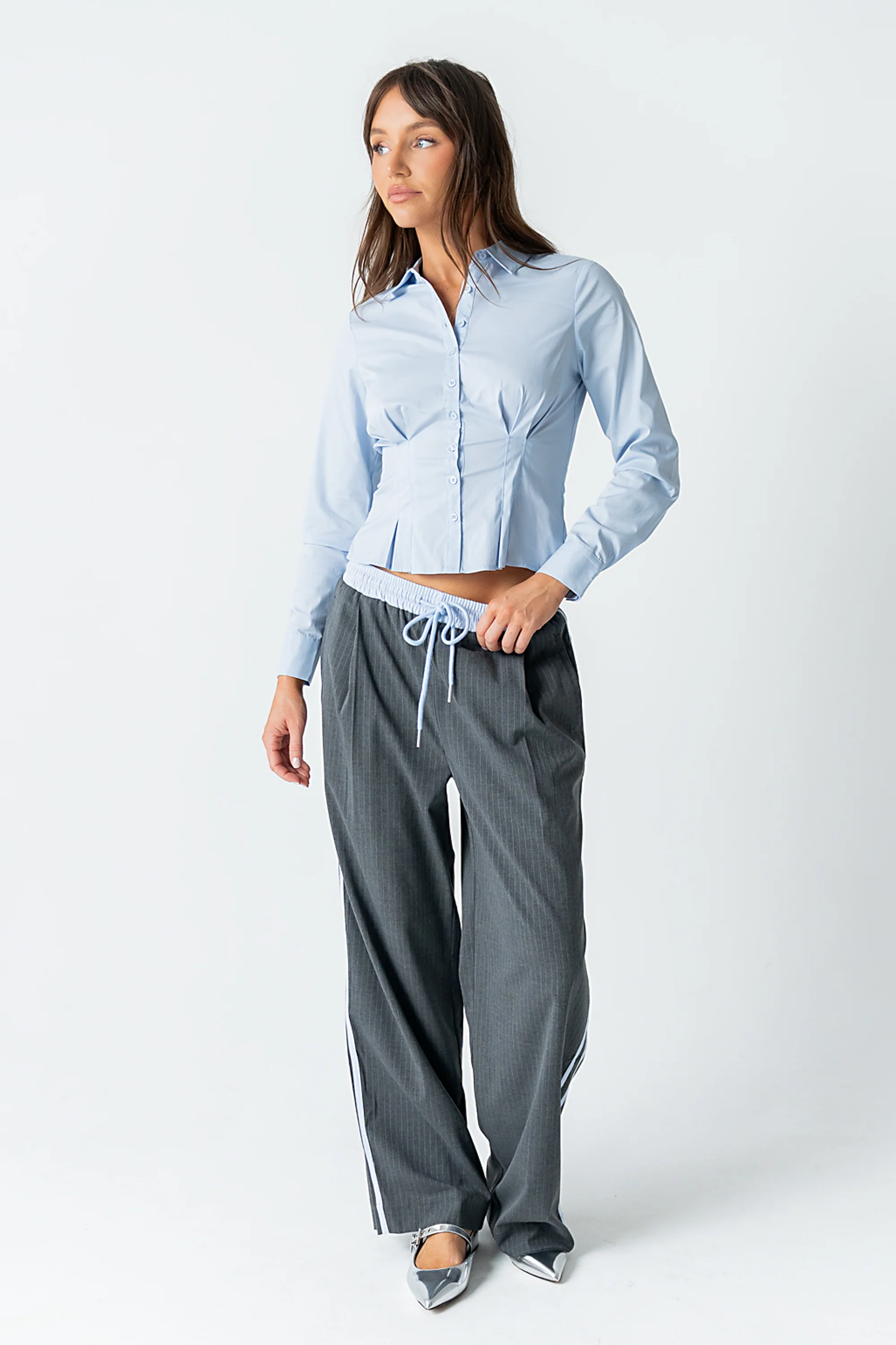 Connor Contrast Wide Leg Pants - Image 7