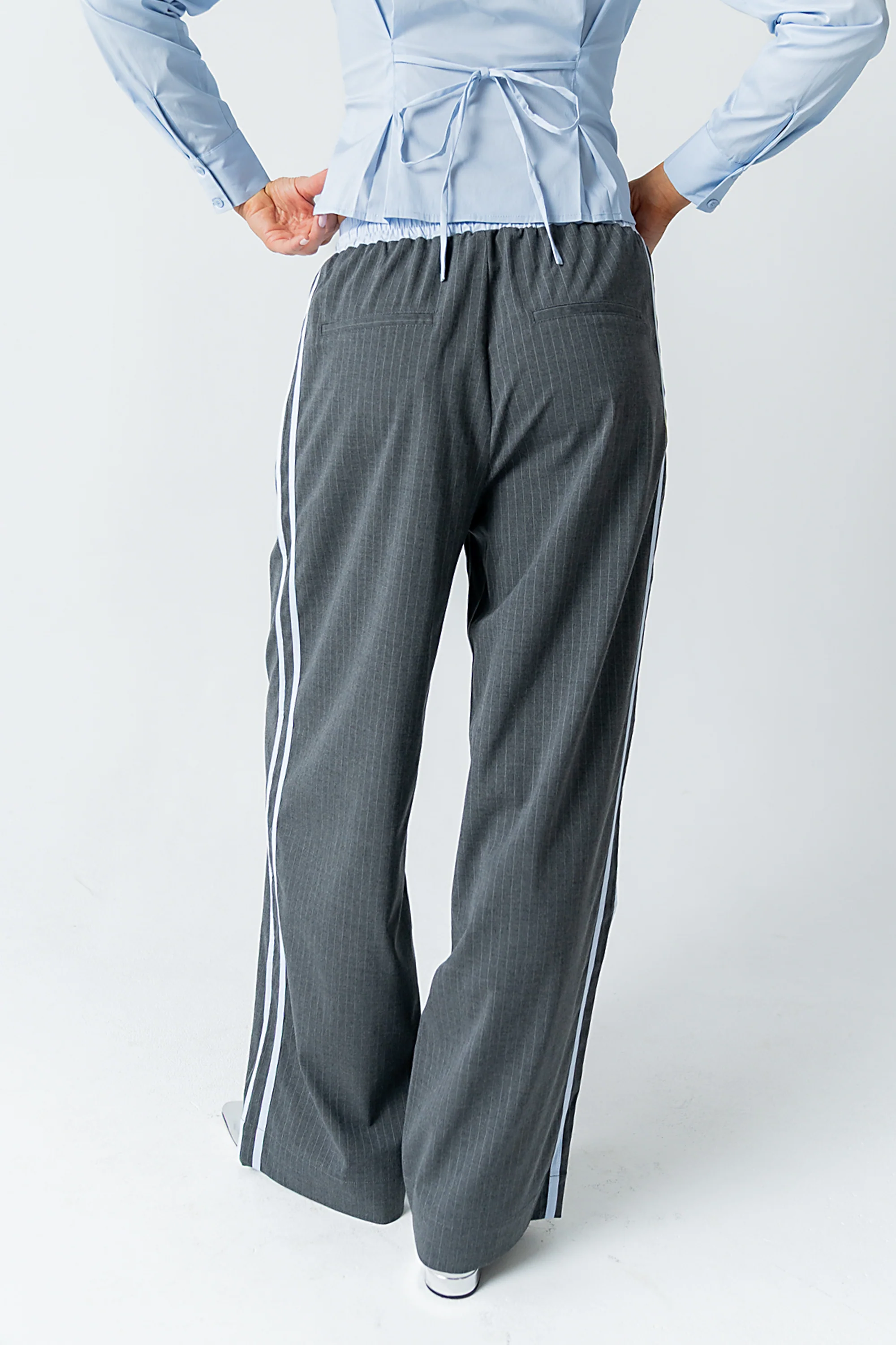 Connor Contrast Wide Leg Pants - Image 9