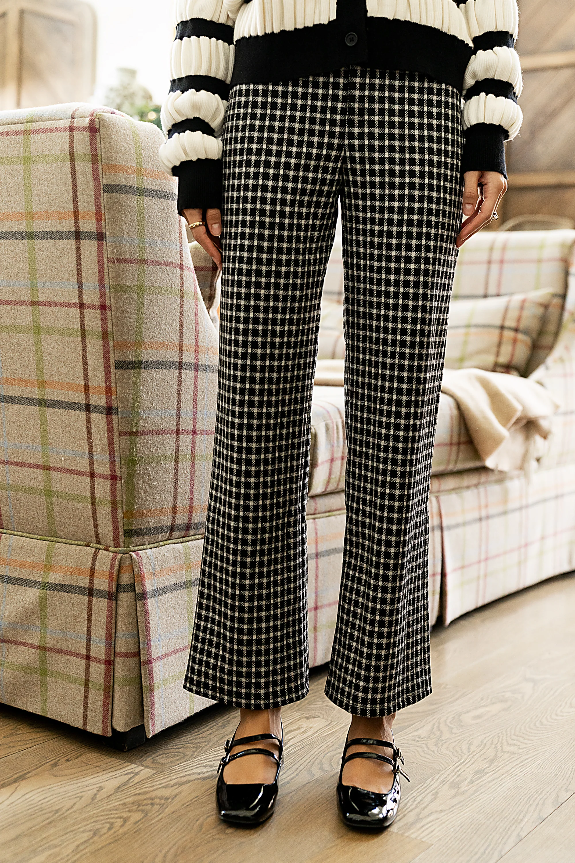 Constance Plaid Wide Leg Pants - FINAL SALE - Image 8