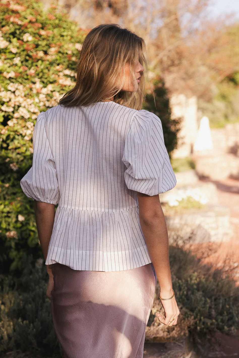 Corey Peplum Top in White - FINAL SALE - Image 3