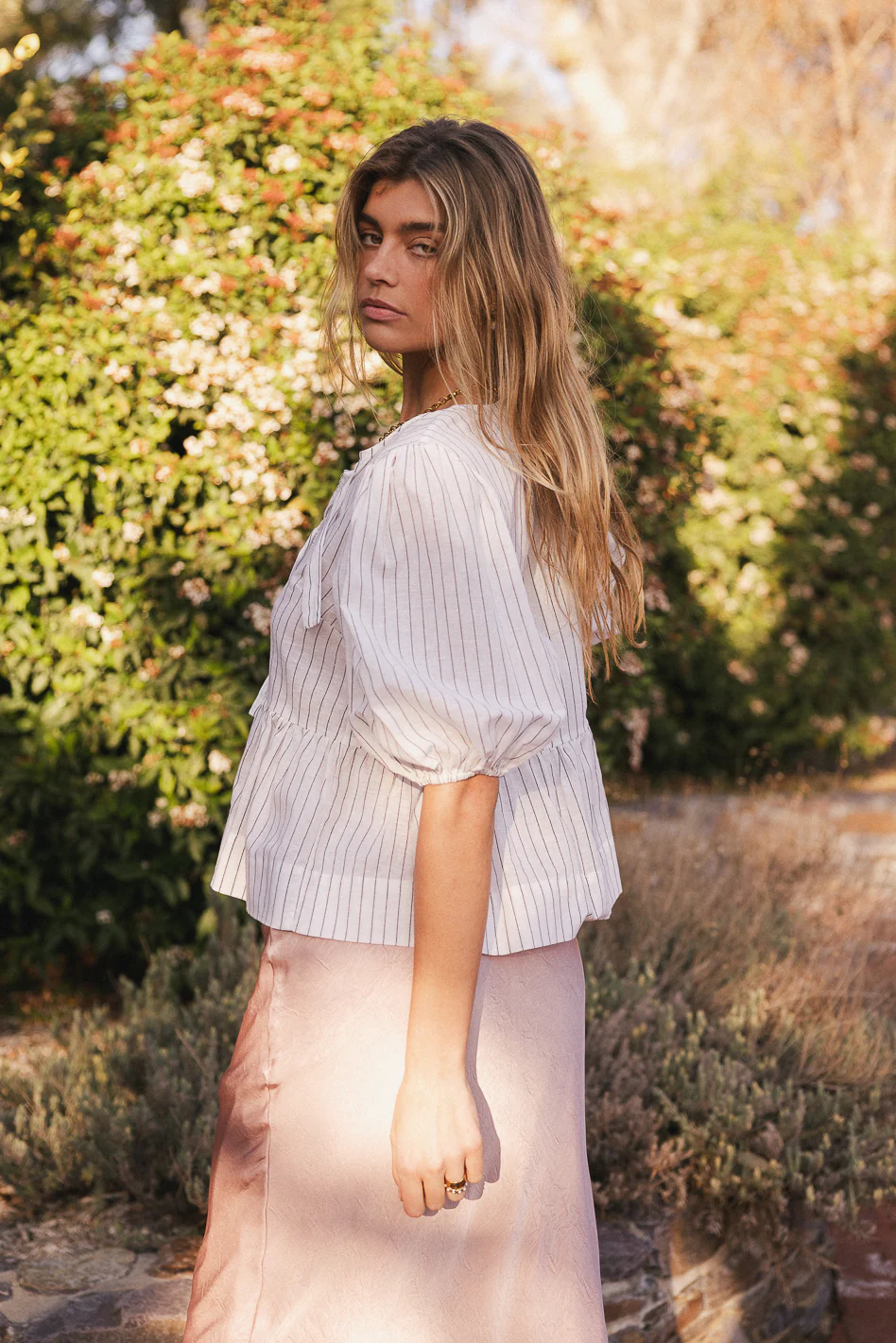 Corey Peplum Top in White - FINAL SALE - Image 5