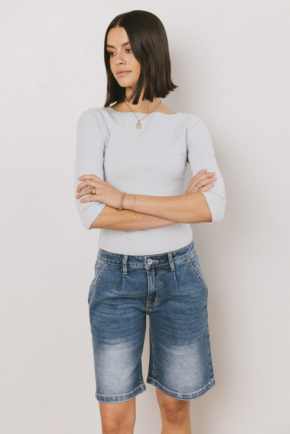 Corrie Knit Top in Blue - FINAL SALE - Image 5