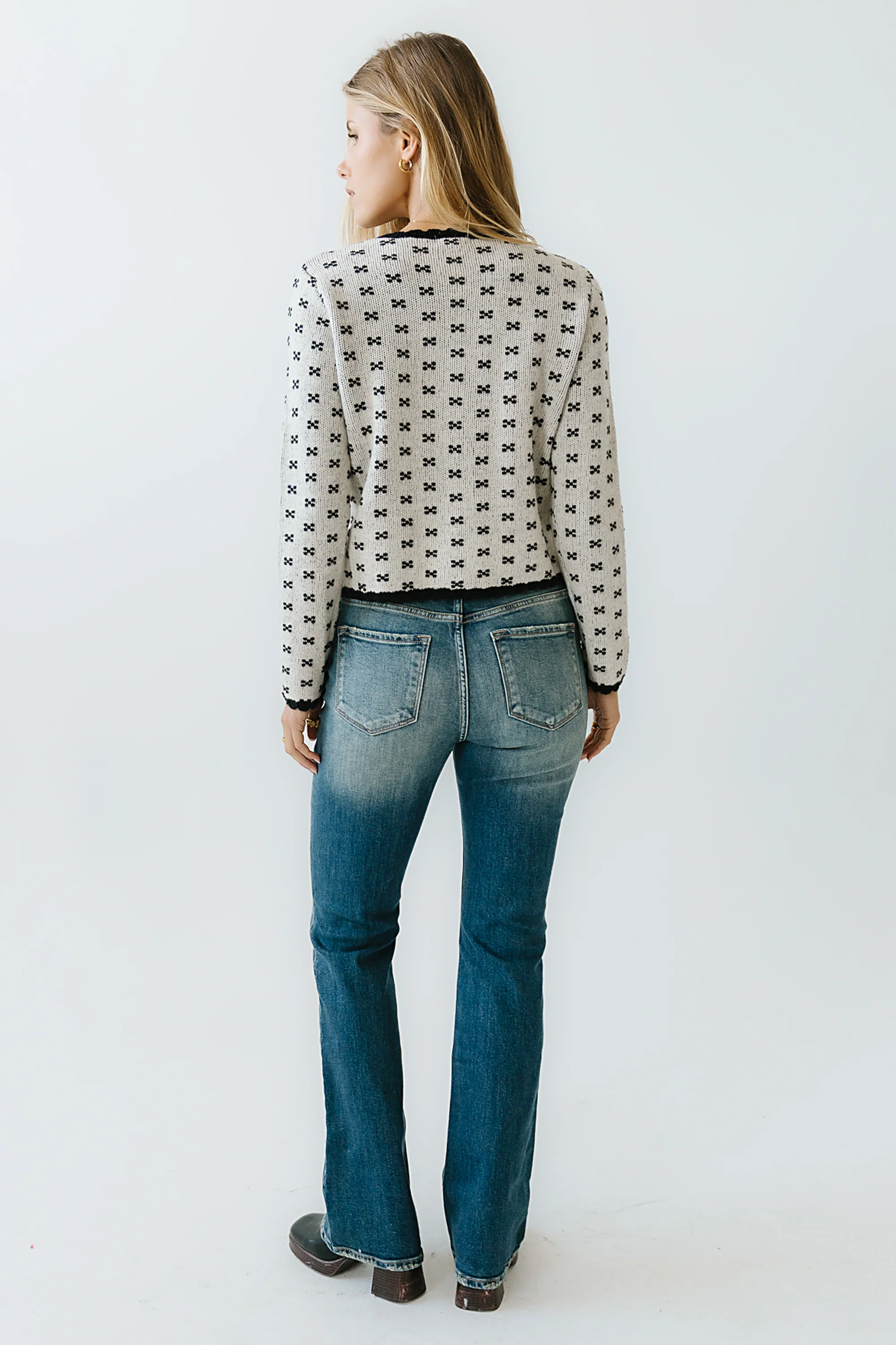 Courtney Scalloped Cardigan in Cream - FINAL SALE - Image 3
