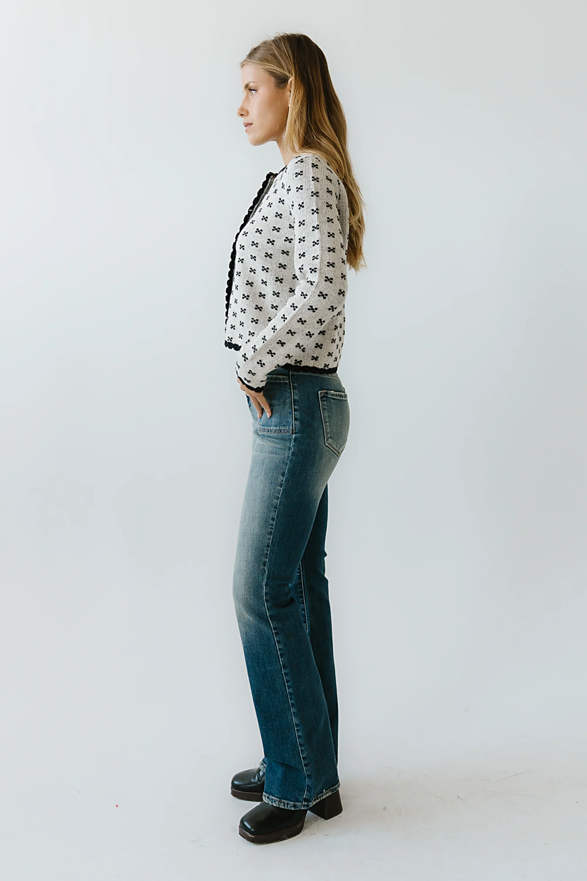 Courtney Scalloped Cardigan in Cream - FINAL SALE - Image 4