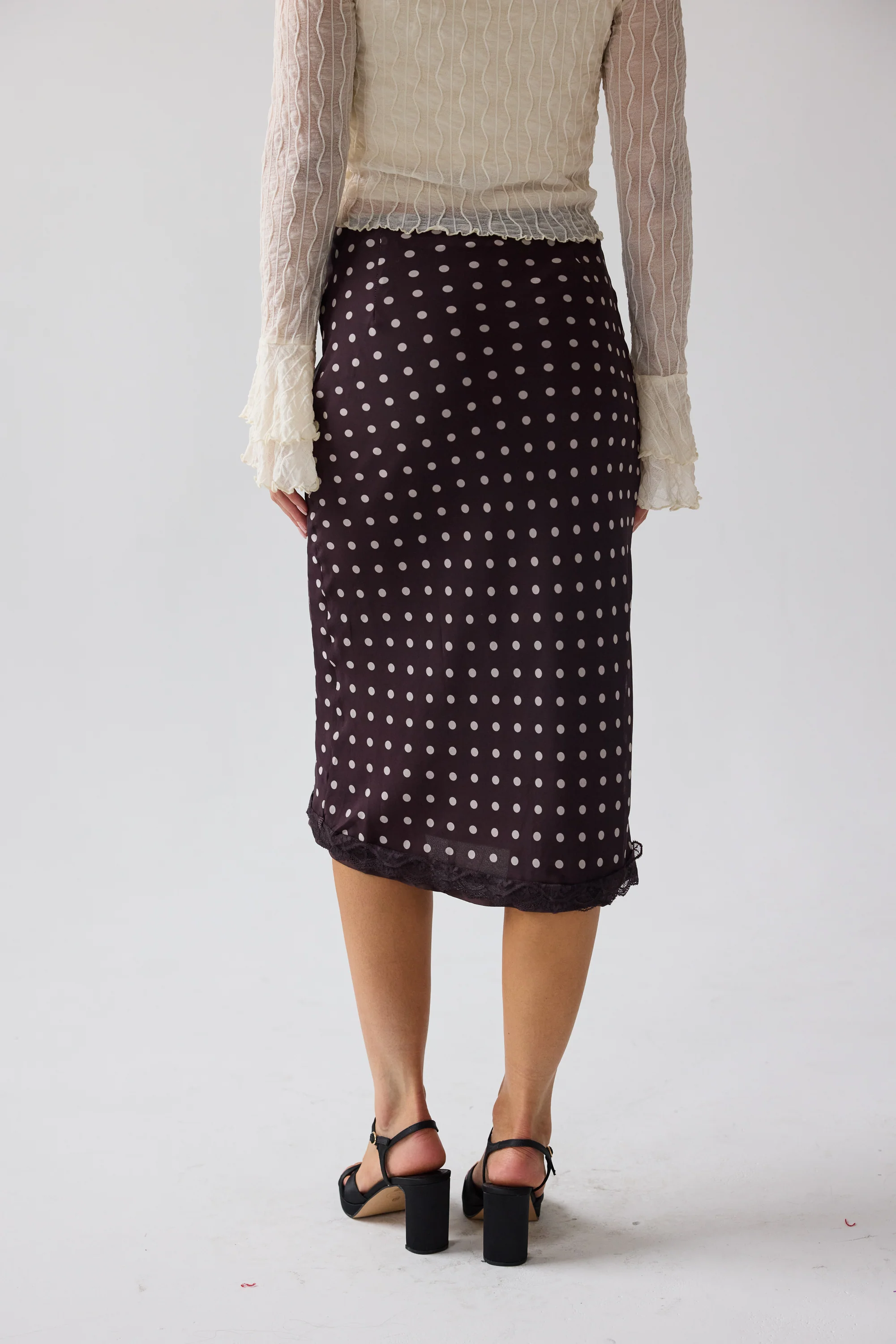 Croft Polka Dot Midi Skirt - FINAL SALE - Image 3