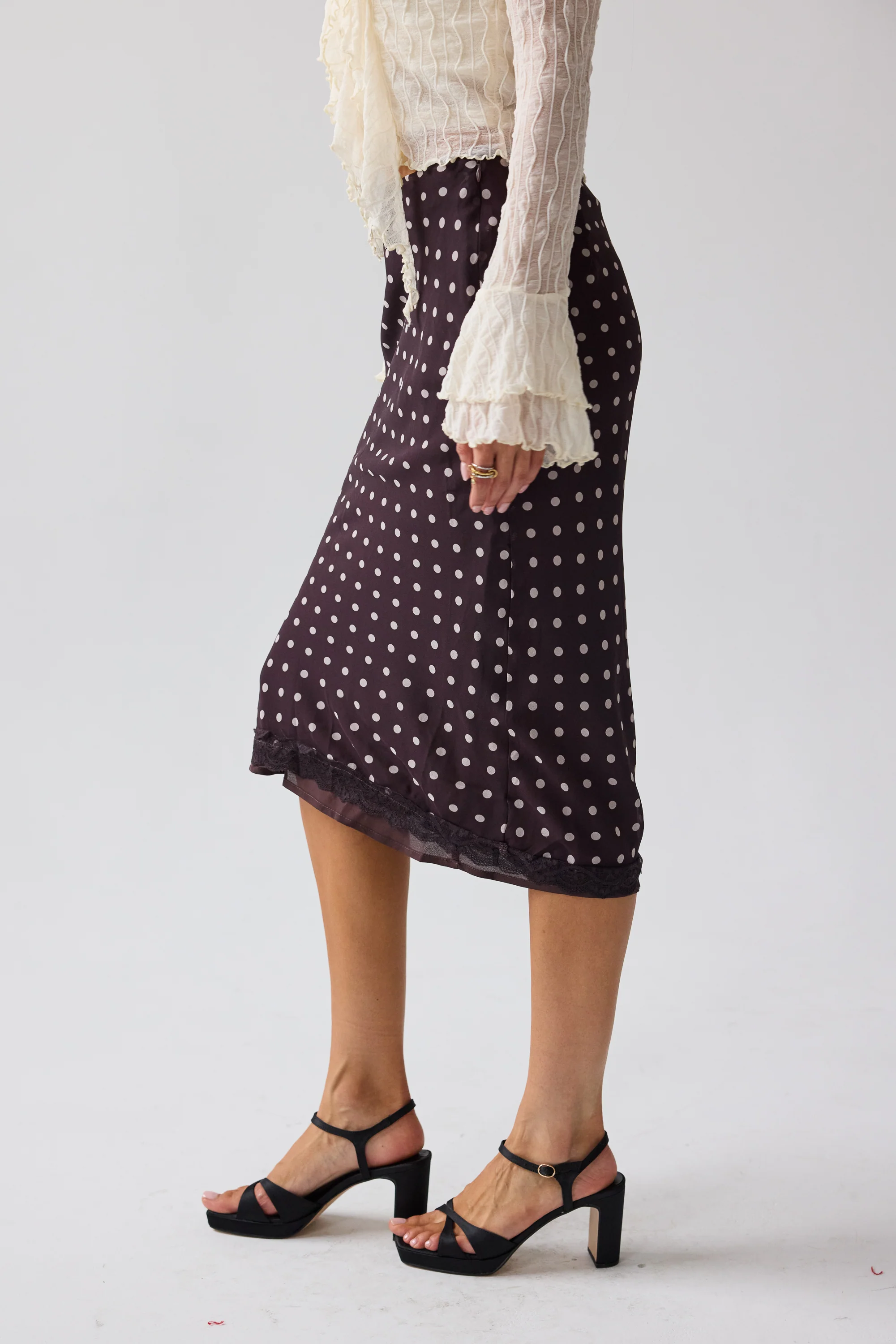 Croft Polka Dot Midi Skirt - FINAL SALE - Image 4