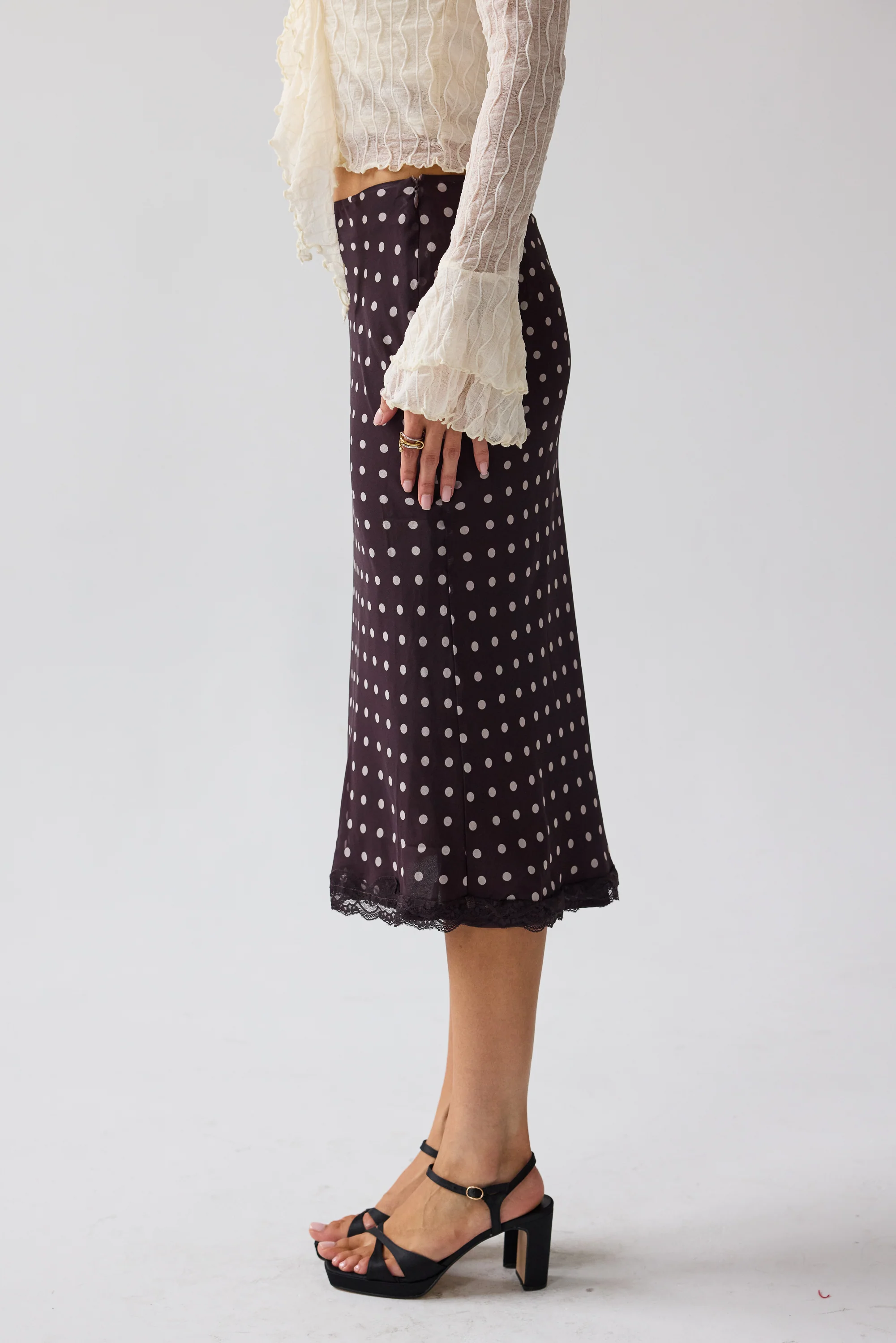 Croft Polka Dot Midi Skirt - FINAL SALE - Image 6