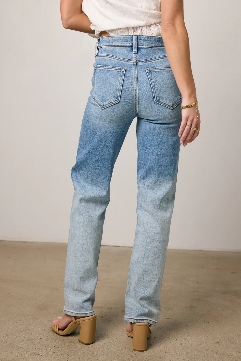 Croft Straight Leg Ombre Jeans - FINAL SALE - Image 5