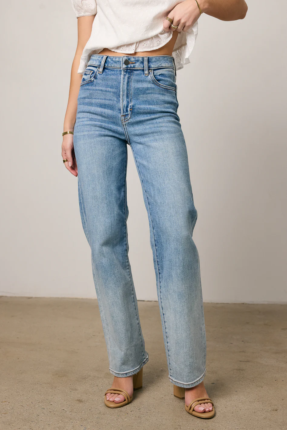 Croft Straight Leg Ombre Jeans - FINAL SALE - Image 6