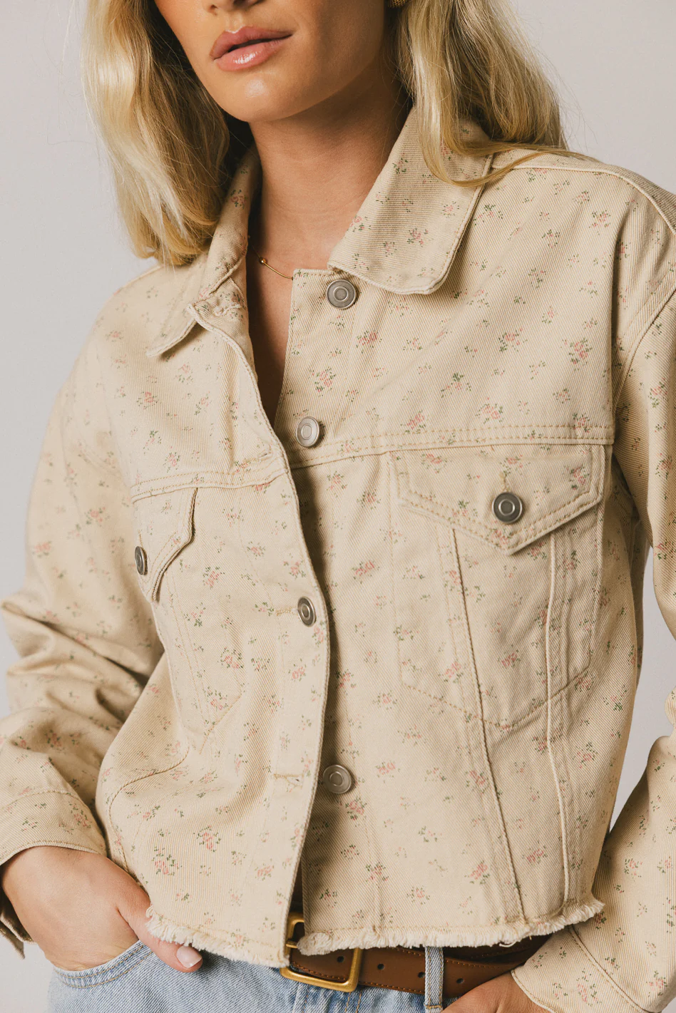 Dakota Floral Denim Jacket - FINAL SALE - Image 6
