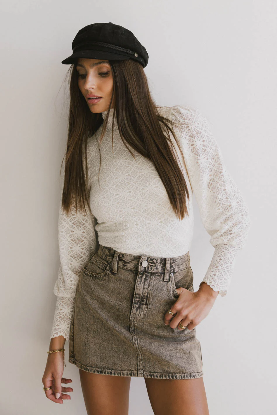 Dane Acid Wash Denim Skirt - FINAL SALE - Image 4