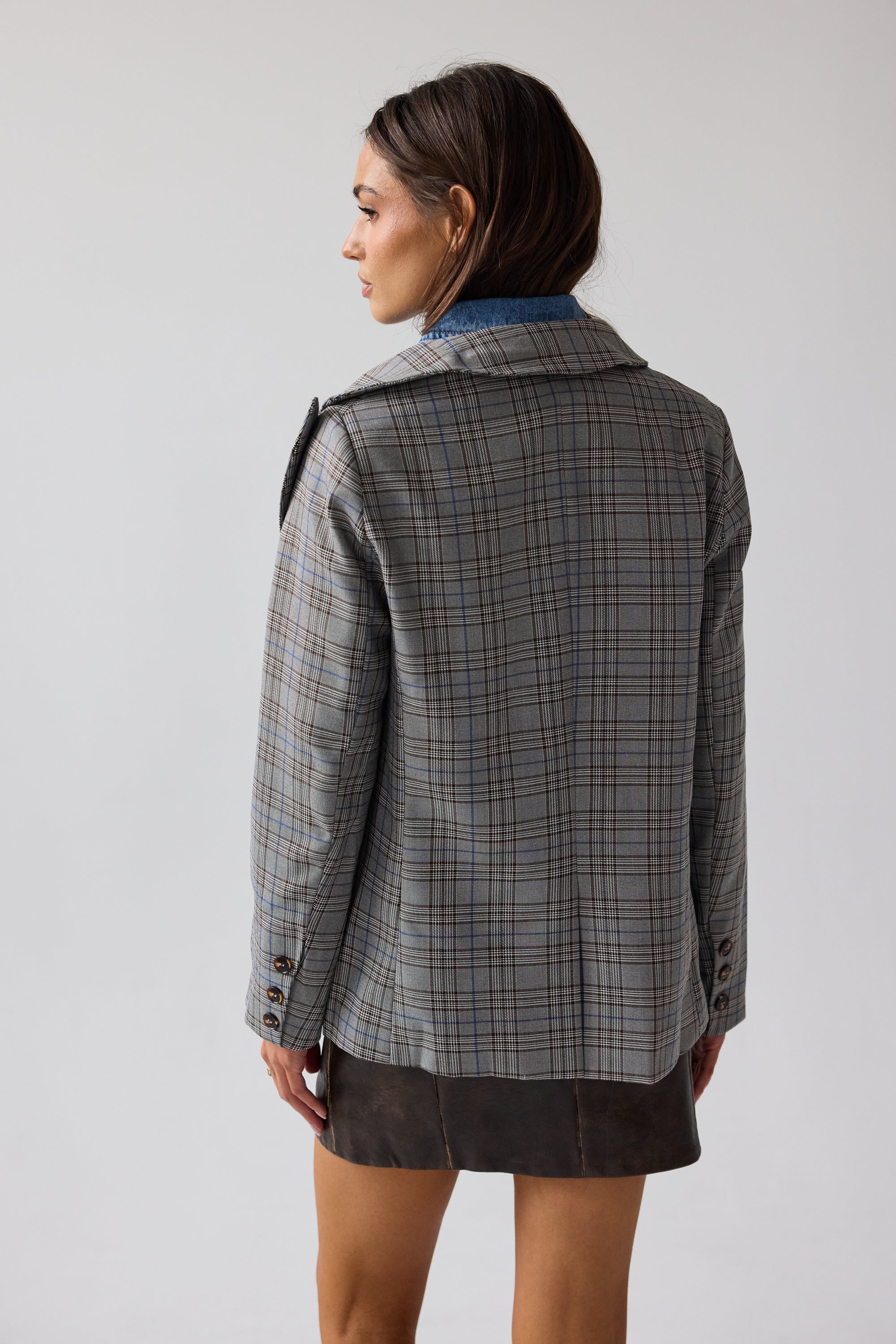 Daniel Mixed Media Blazer - Image 11