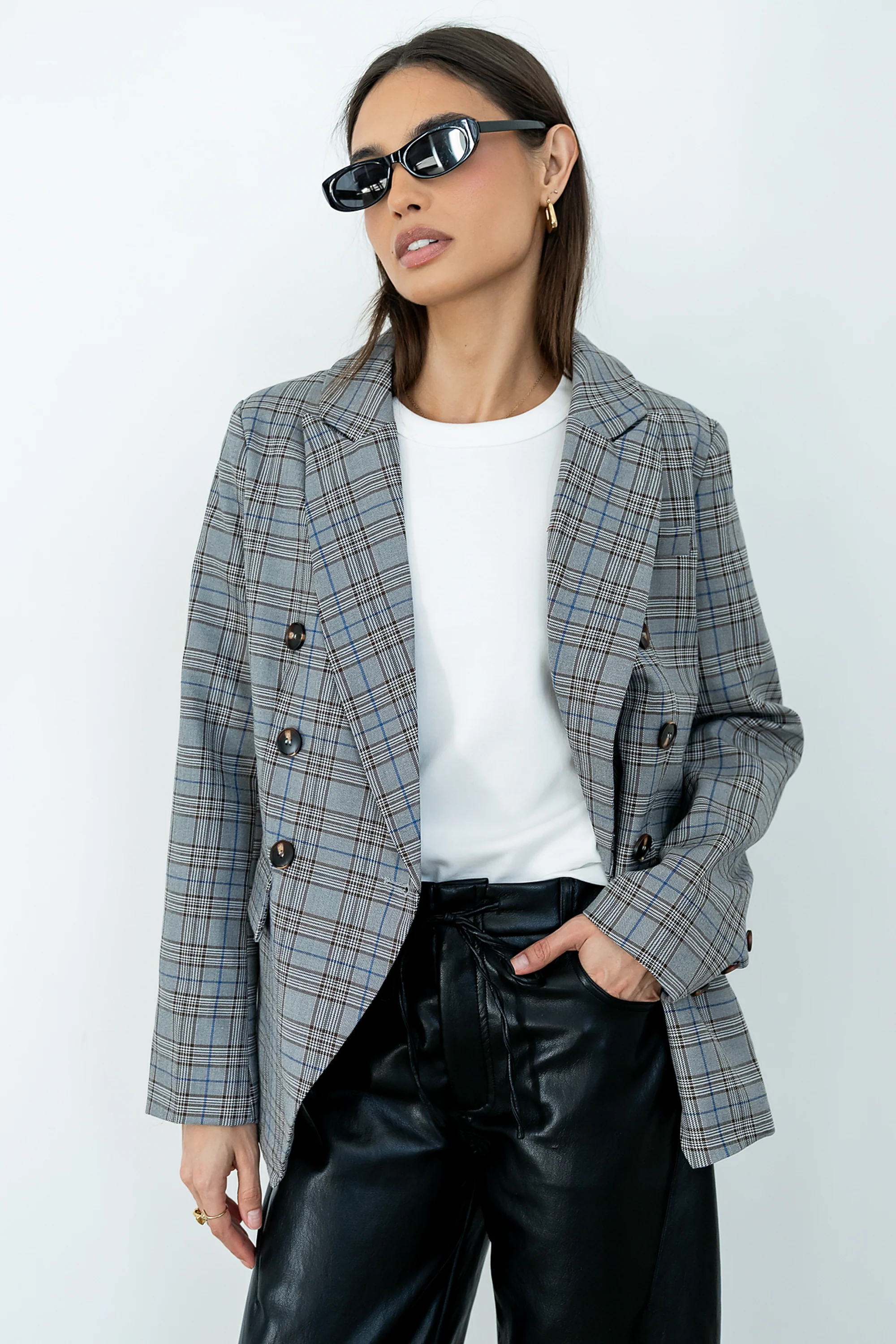 Daniel Mixed Media Blazer - Image 2