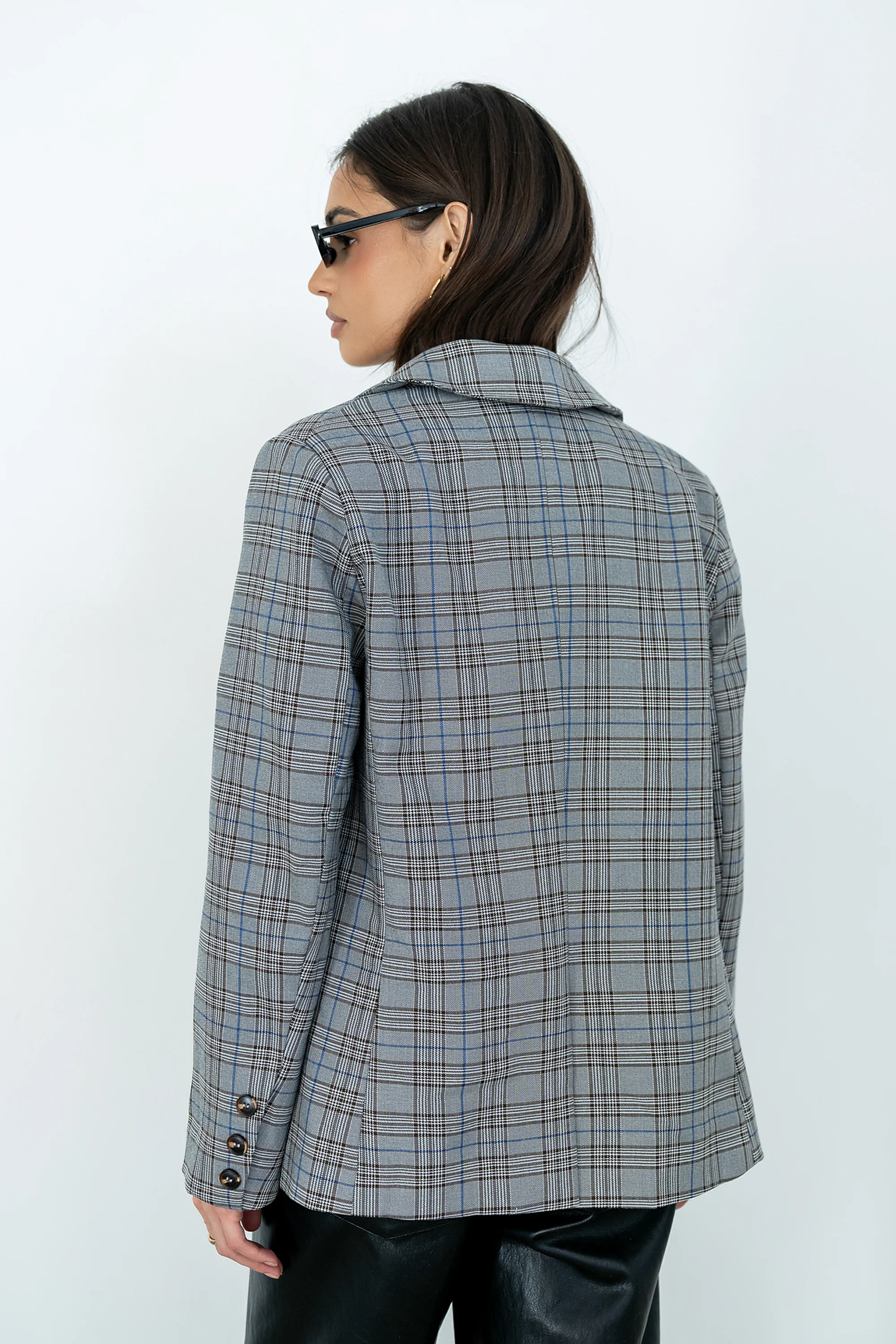 Daniel Mixed Media Blazer - Image 7