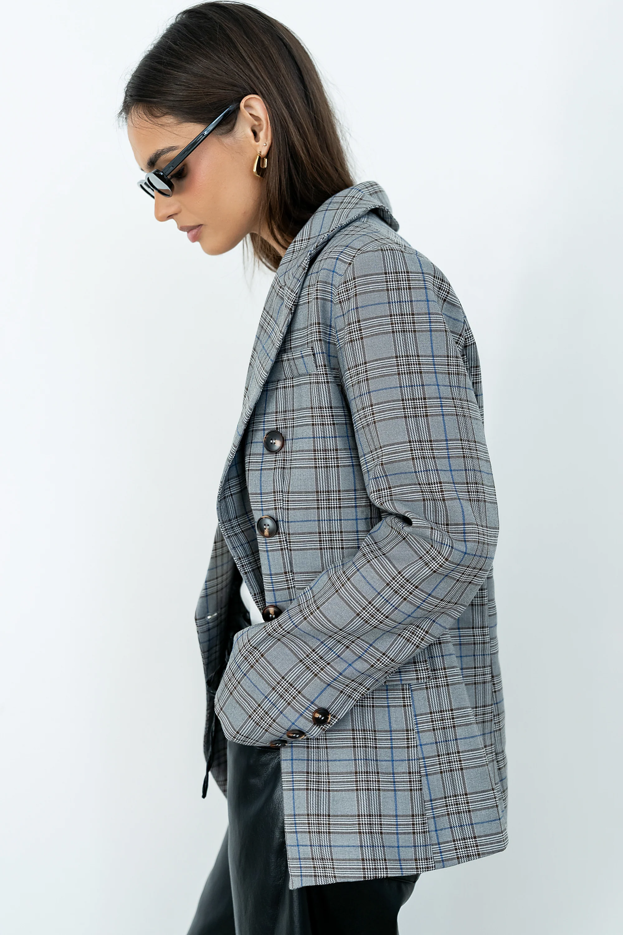 Daniel Mixed Media Blazer - Image 8