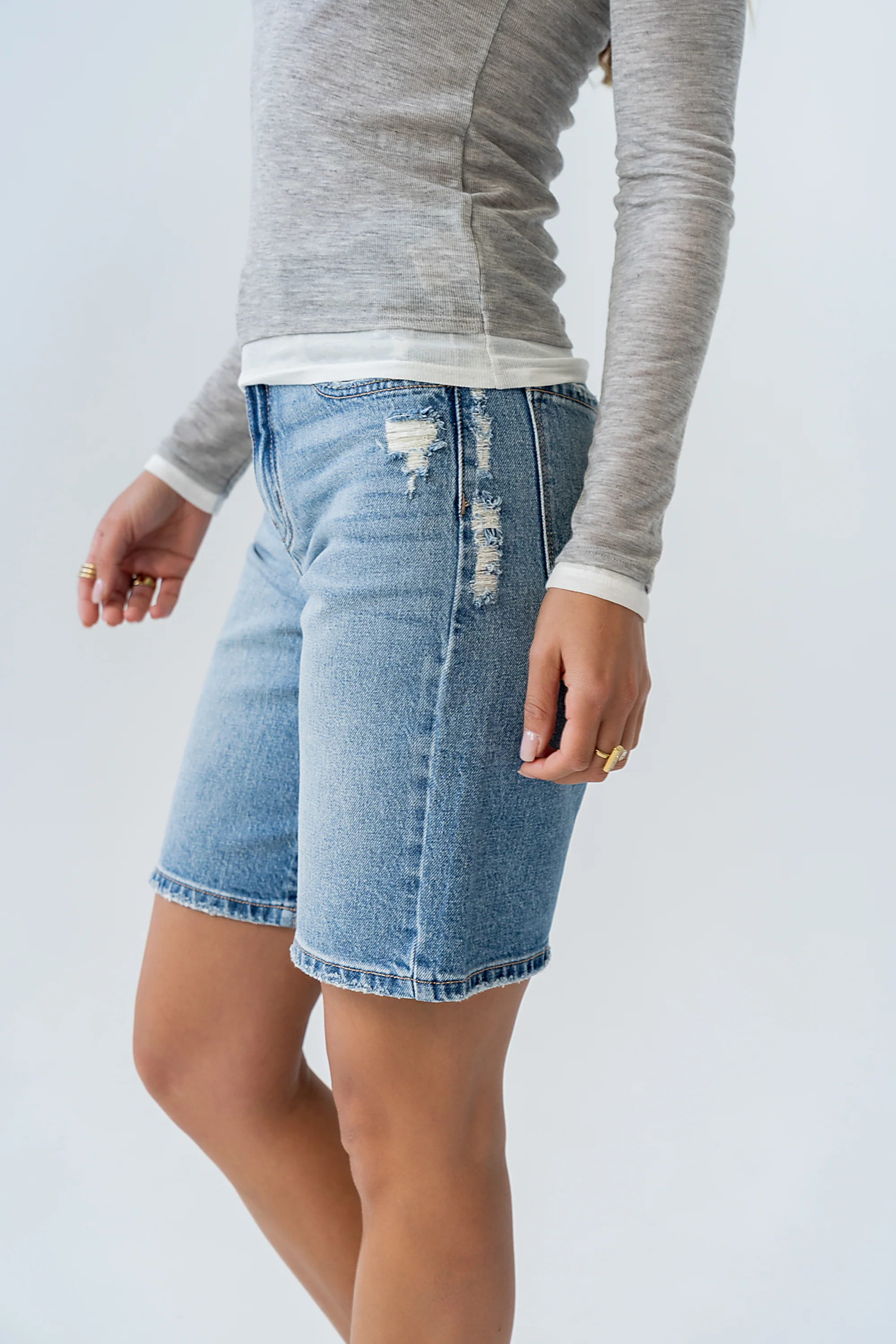 Danika Denim Bermuda Shorts - Image 3