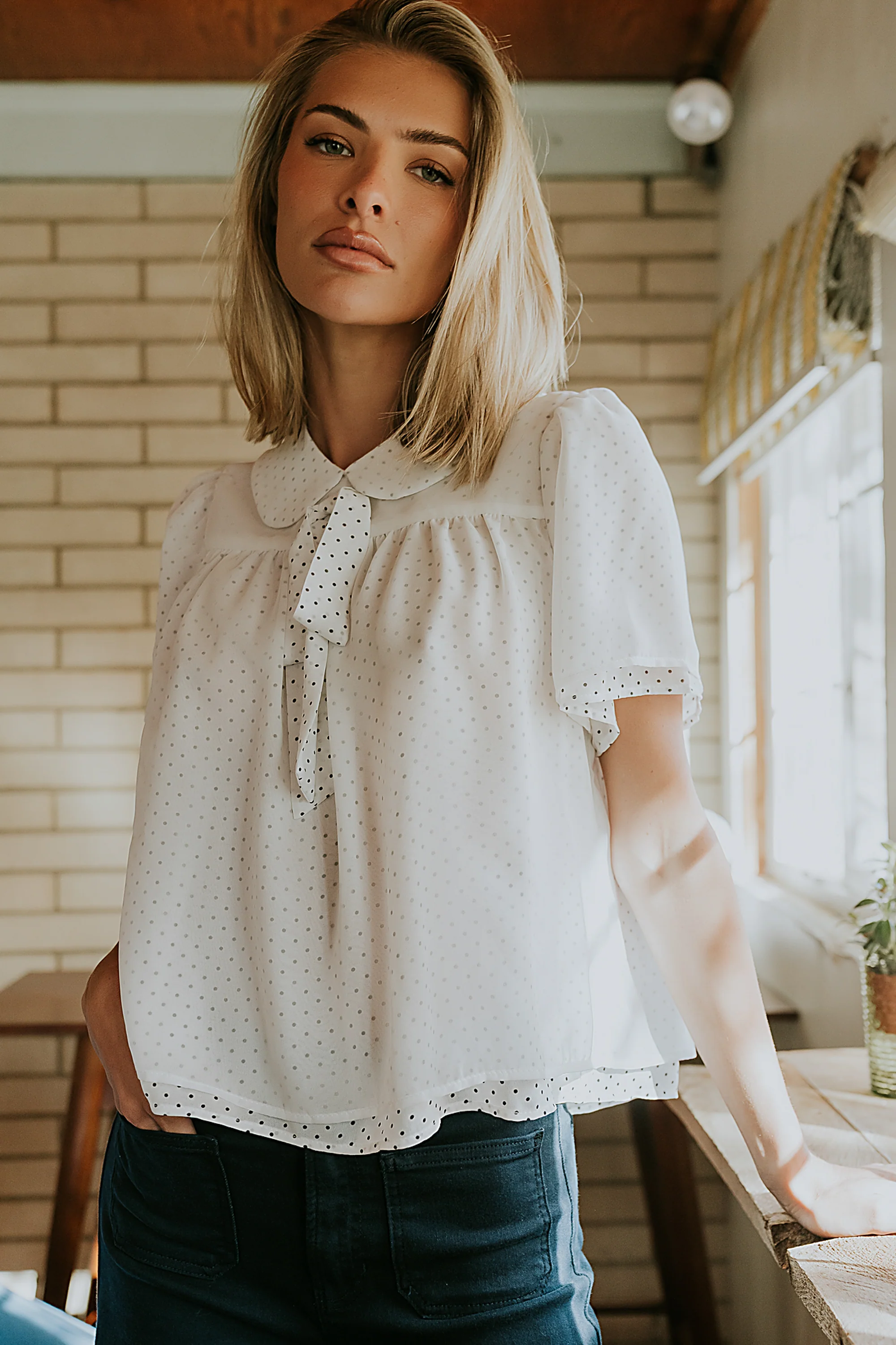 Danika Polka Dot Blouse - Image 6